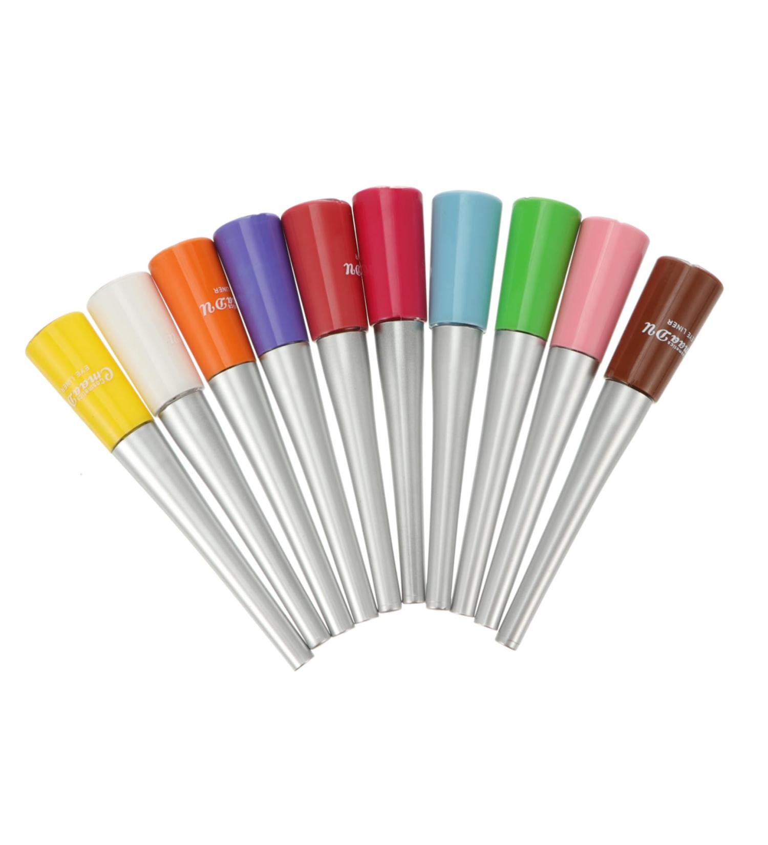 SOESFOUFU 10pcs Lasting Cosmetics Shadow Long Make Waterproof Liquid Long-lasting Eyeliner Colorful Colour - Buy Online on GoSupps.com