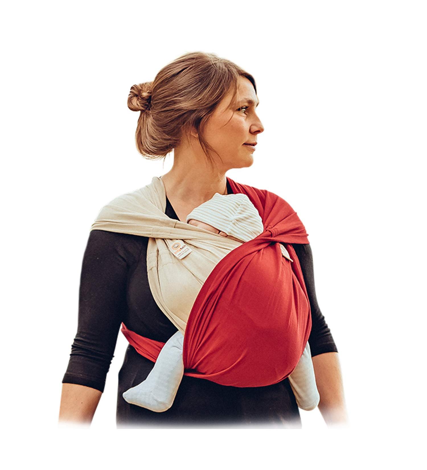 Buy BabyTuch Sling for Newborns - 100% Cotton Wrap No Tying 3 Wear Options - Made in Austria | Koala Sling in Cherry Red - Buy Online on GoSupps.com