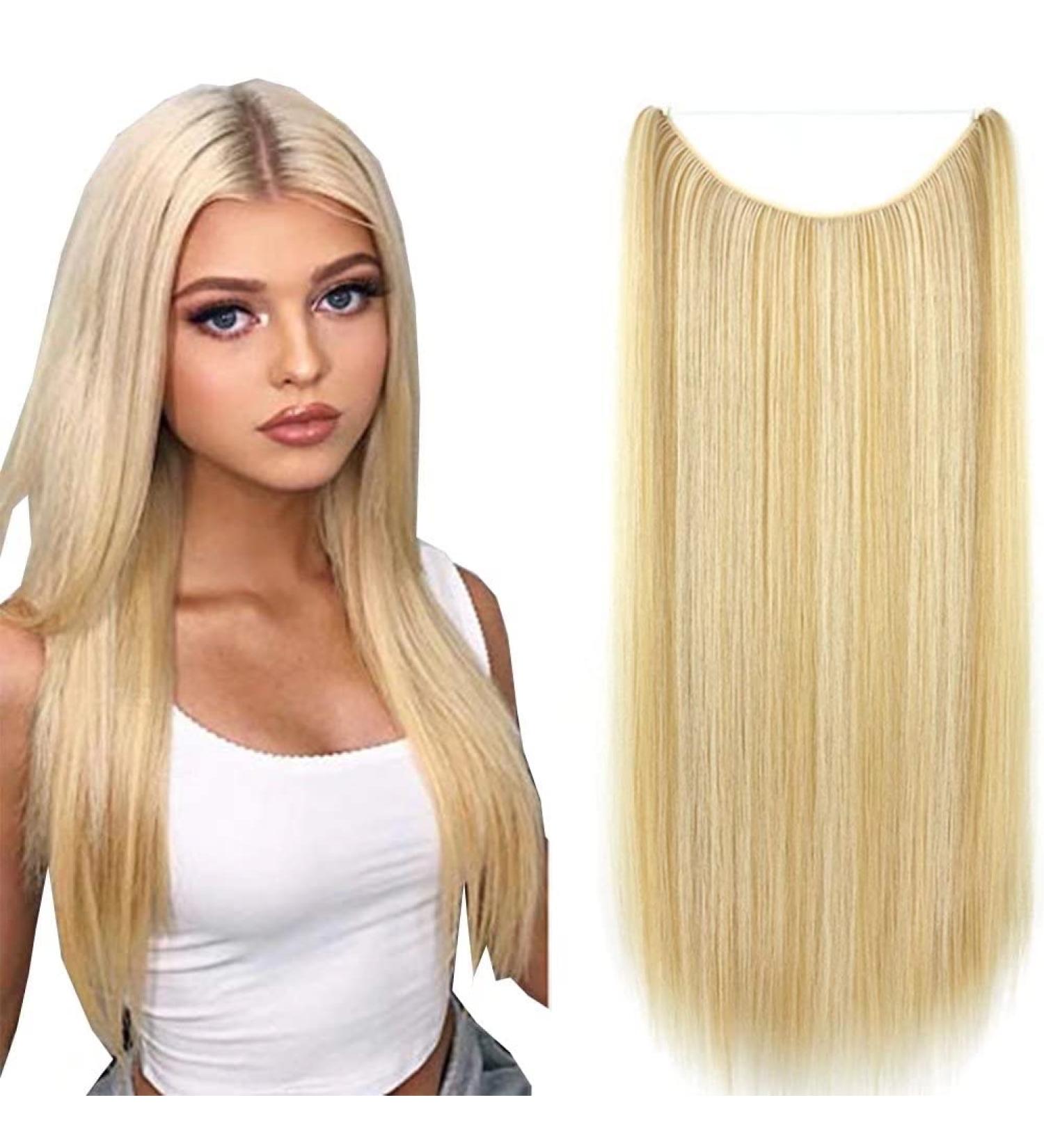 Buy Iluu Secret Hidden Wire Straight Hair Extensions - 22in 80g Heat-Resistant Synthetic Fiber Blonde Highlights for Women - International Shipping Available - Buy Online on GoSupps.com
