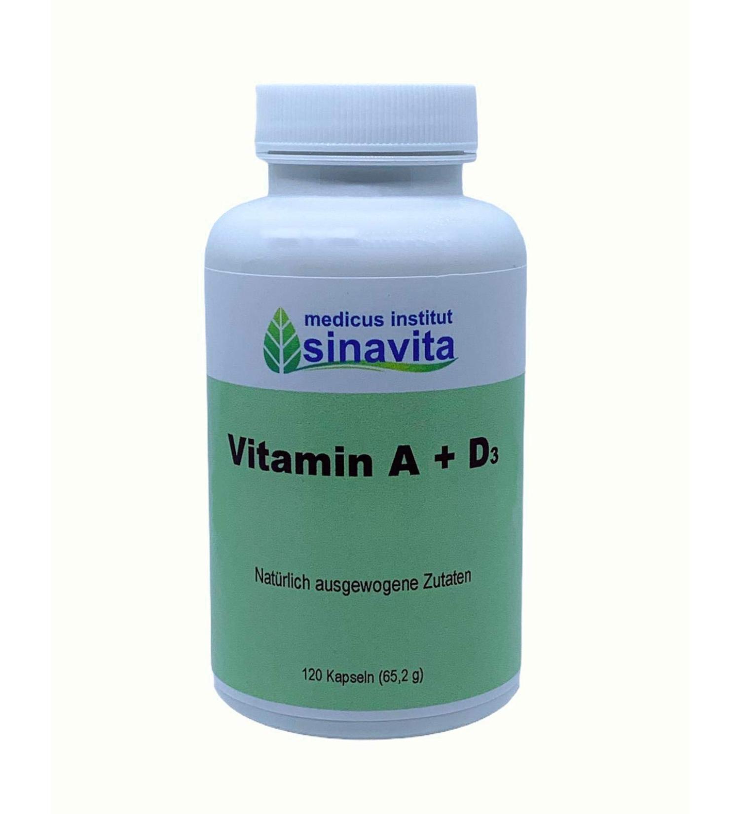 Vitamin A+D 120 caps. vegetarian capsule shell German production