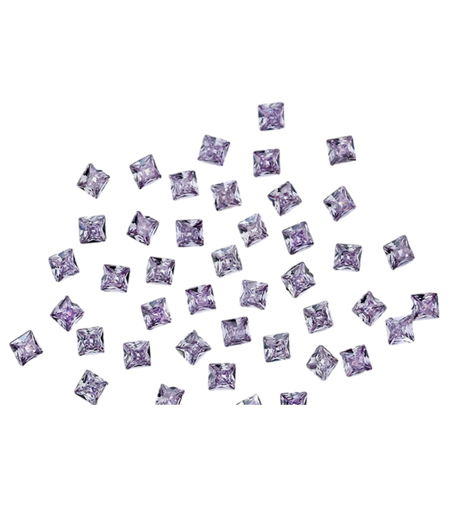 Unique Square Pointed Bottom Rhinestones For Nail Decoration Eye Catching Nail Accessories Square Pointed Bottom Rhinestones Purple big - Buy Online on GoSupps.com