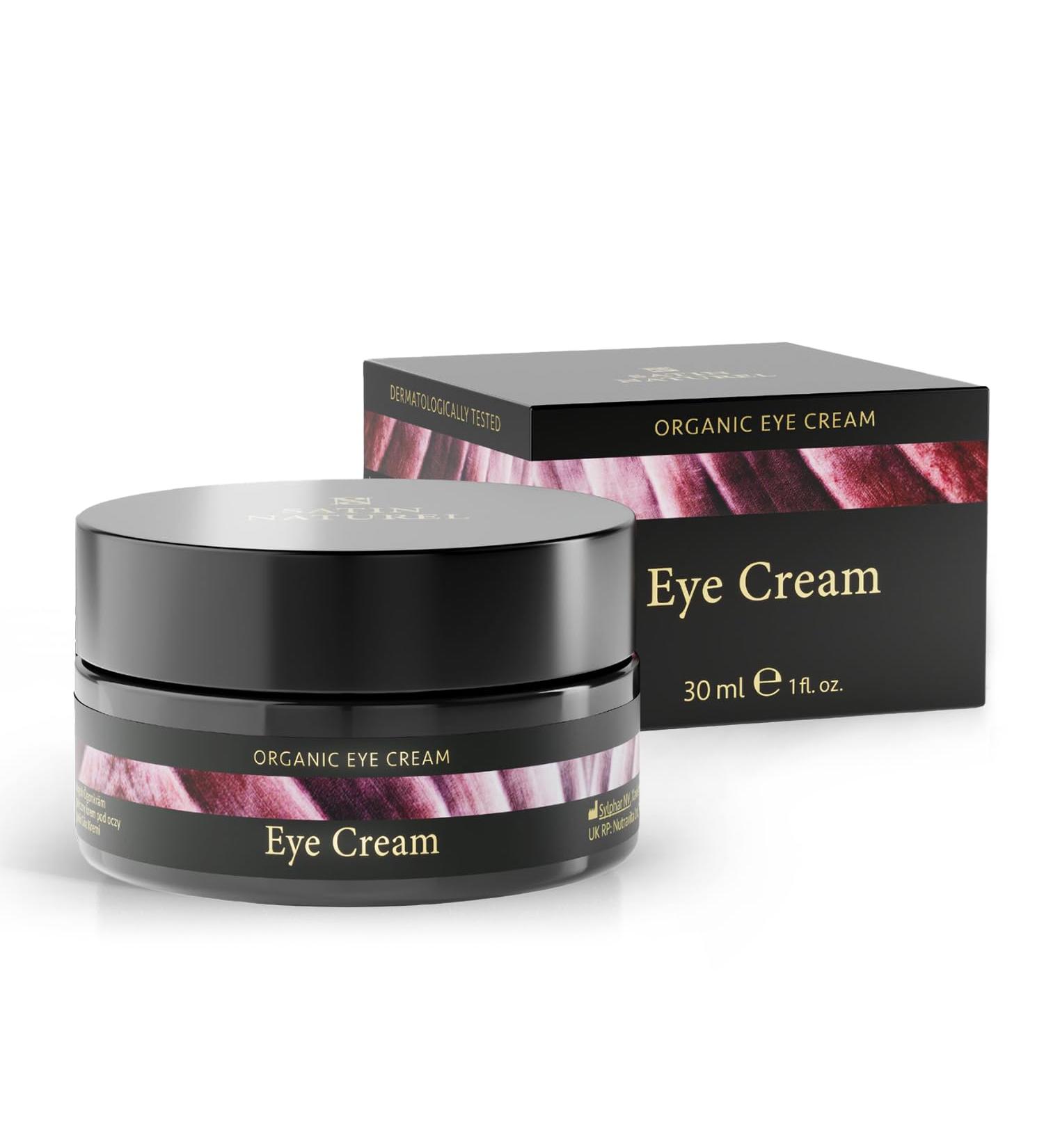 Organic Eye Cream 30ml - 100% Vegan with Aloe Vera Hyaluronic Acid & Argan Oil | Anti-Dark Circle Care for Men & Women | Natural Cosmetics - Buy Online on GoSupps.com