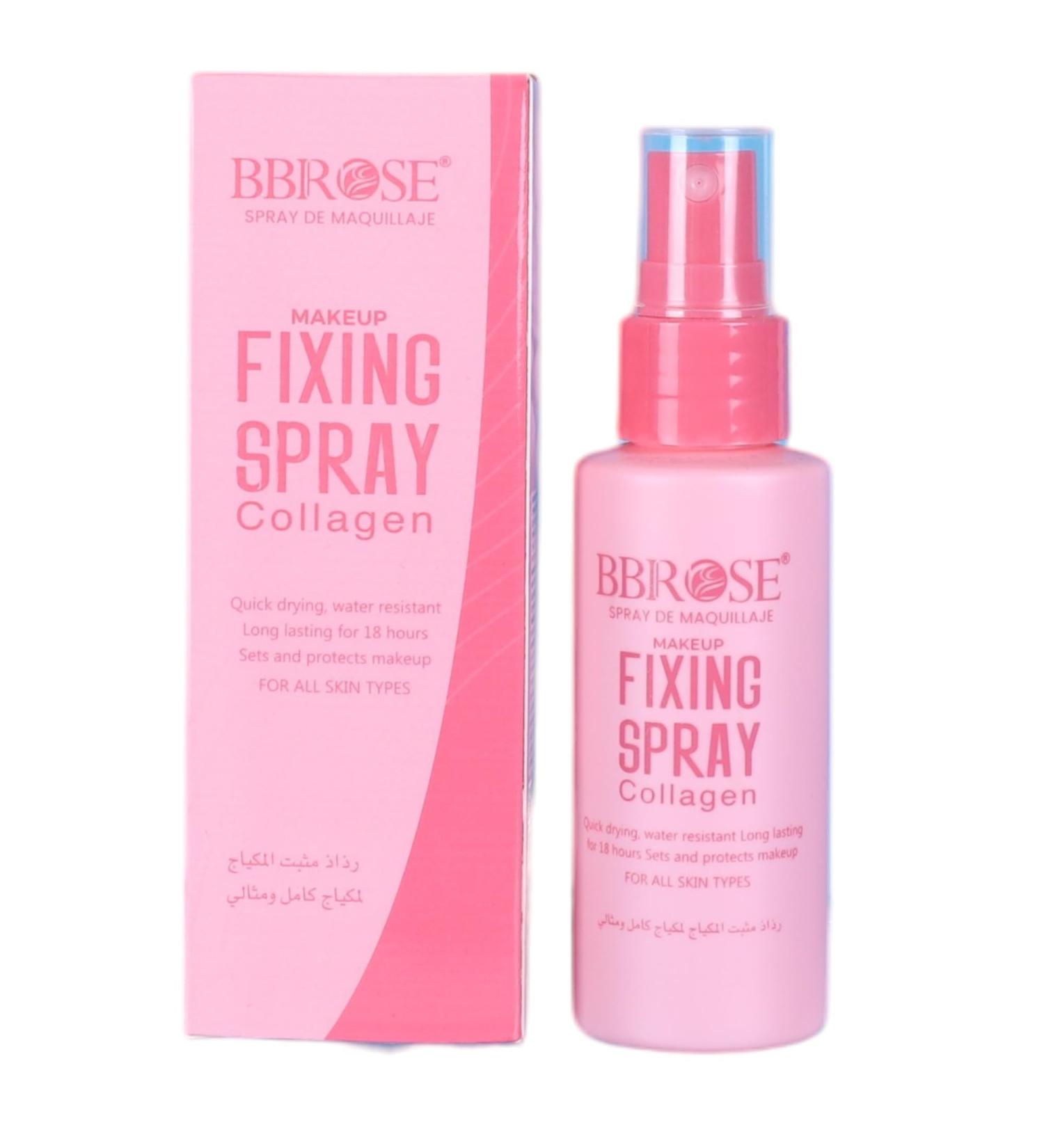 BBROSE Fixing Spray Collagen - Quick-Drying Water-Resistant Makeup Setting Spray for 18-Hour Hold Hydrates Skin Controls Shine Lightweight Non-Sticky Formula for All Skin Types - Buy Online on GoSupps.com