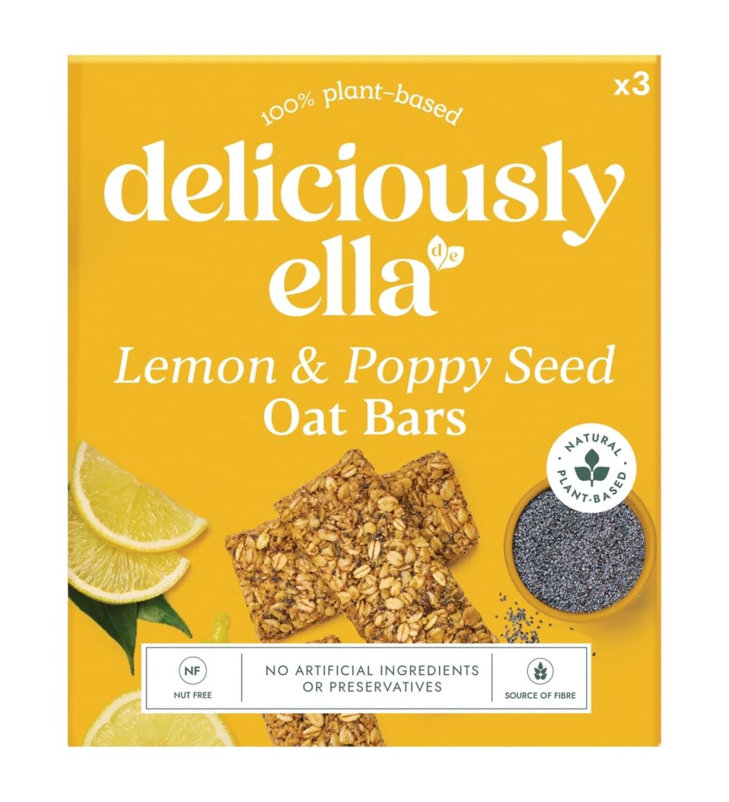Deliciously Ella Deliciously Ella Lemon and Coquelicot Seed Bar 3 x 50 g