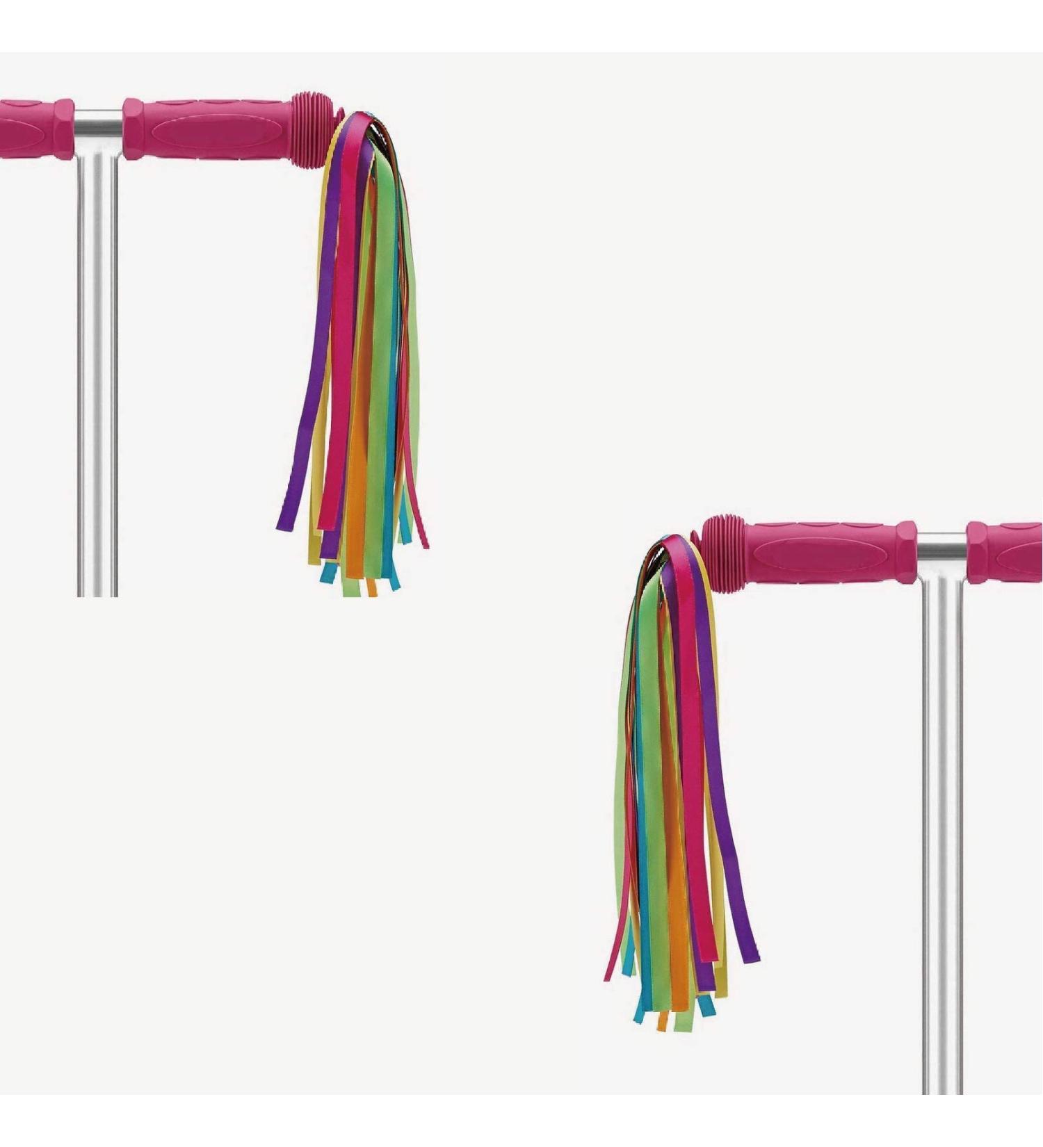 ABSOAR Kids Bike Streamers - 2 Pairs, 18 Bands, Rainbow Colors - Handlebar Tassel Ribbon for Girls & Boys - Perfect for Bicycles and Scooters - Buy Online on GoSupps.com