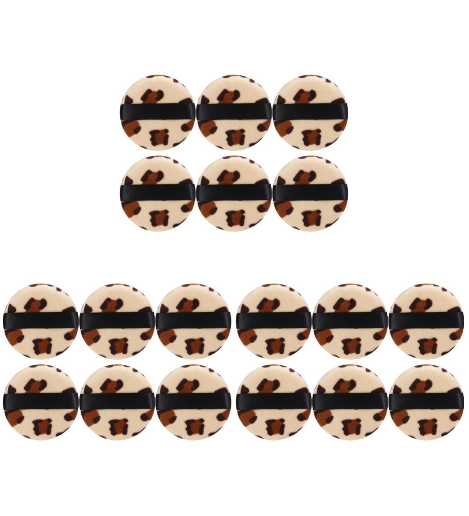 Beaupretty 18 Pcs Leopard Print Makeup Puff Set - Under Eye & Foundation Sponges - Soft Cotton Cosmetic Puffs for Flawless Finish - Buy Online on GoSupps.com