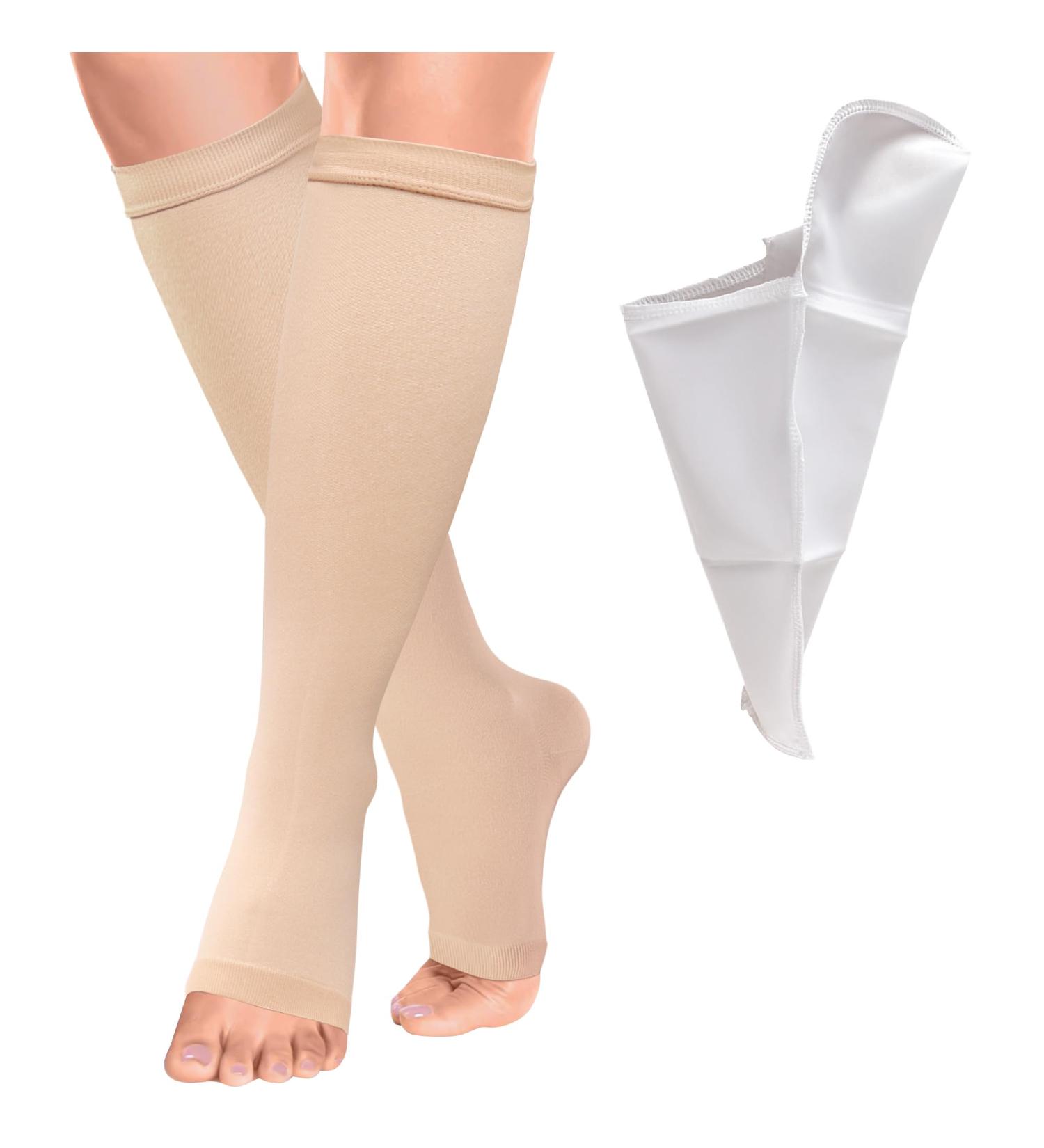 Bella Medical Compression Stockings for Women | 23-32 mmHg Varicose Veins Edema Circulation Support | Beige - Buy Online on GoSupps.com