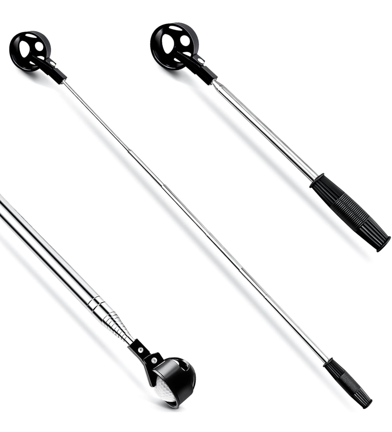 6.7Ft Extendable Golf Ball Retriever Tool | Stainless Steel Grabber for Water | Automatic Locking Scoop | Golf Accessories Gift for Men and Women - Buy Online on GoSupps.com