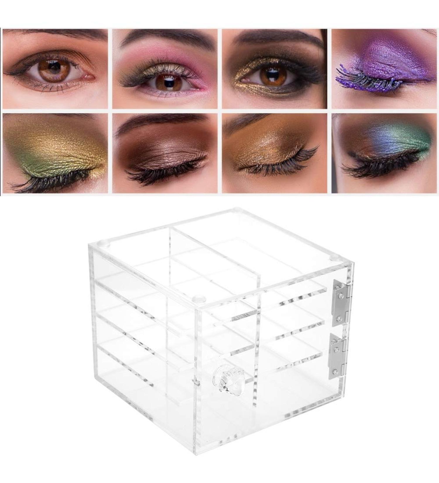 Eyelash Storage Box Eyelashes Extension Supply Transparent Acrylic Makeup Cosmetic Case 8 Layers False Eyelashes Extension Makeup Box - Buy Online on GoSupps.com
