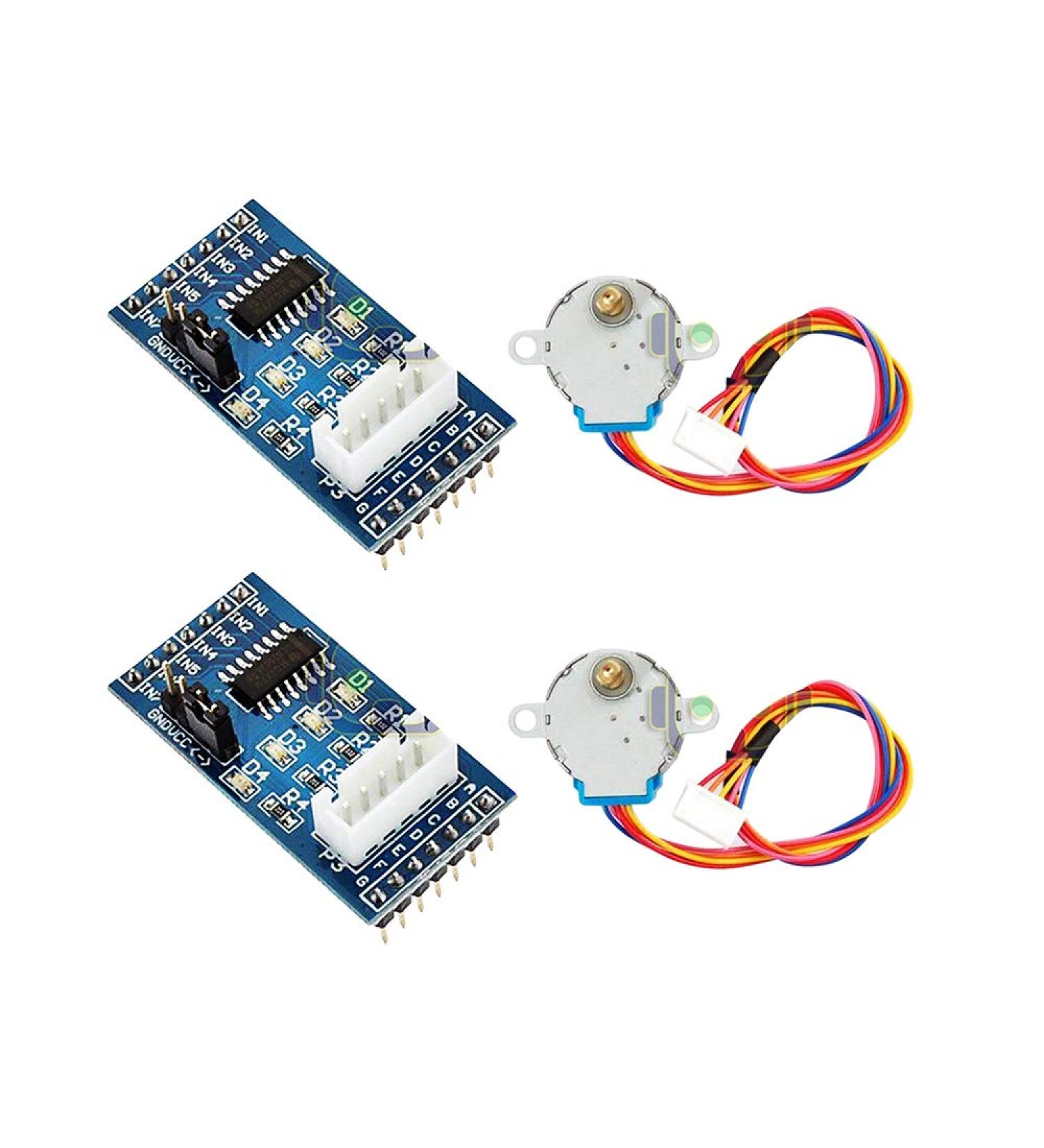 DEVMO 2set 28BYJ-48 Geared Stepper Motor DC 5V + ULN2003 Driver Test Module Board for Ar-duino - Buy Online on GoSupps.com
