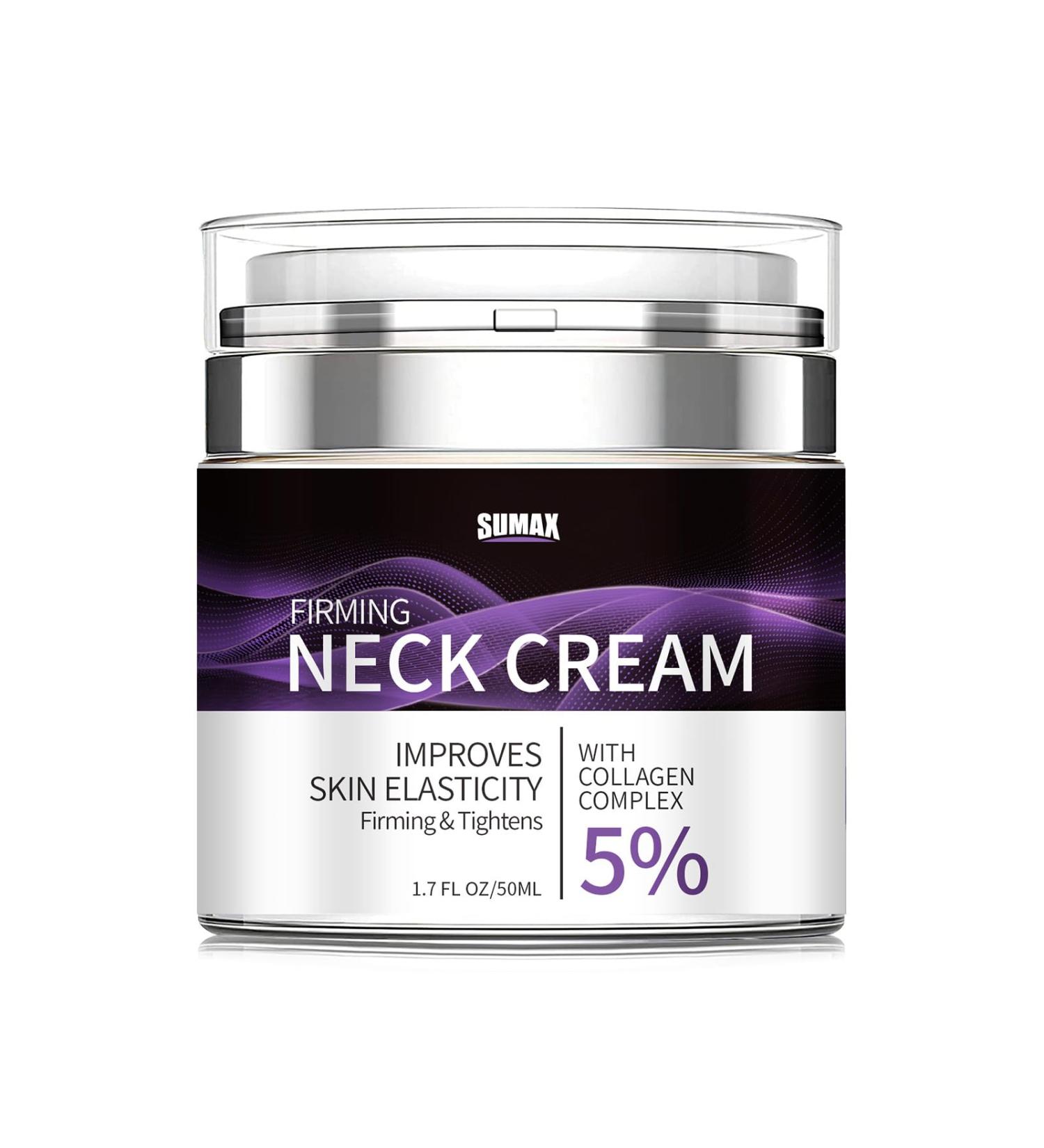 Neck Firming Cream with 5% Collagen Complex Anti Aging Neck Cream for Tightening and Wrinkles for An Even Skin Tone and Neck Lift 50ml - Buy Online on GoSupps.com