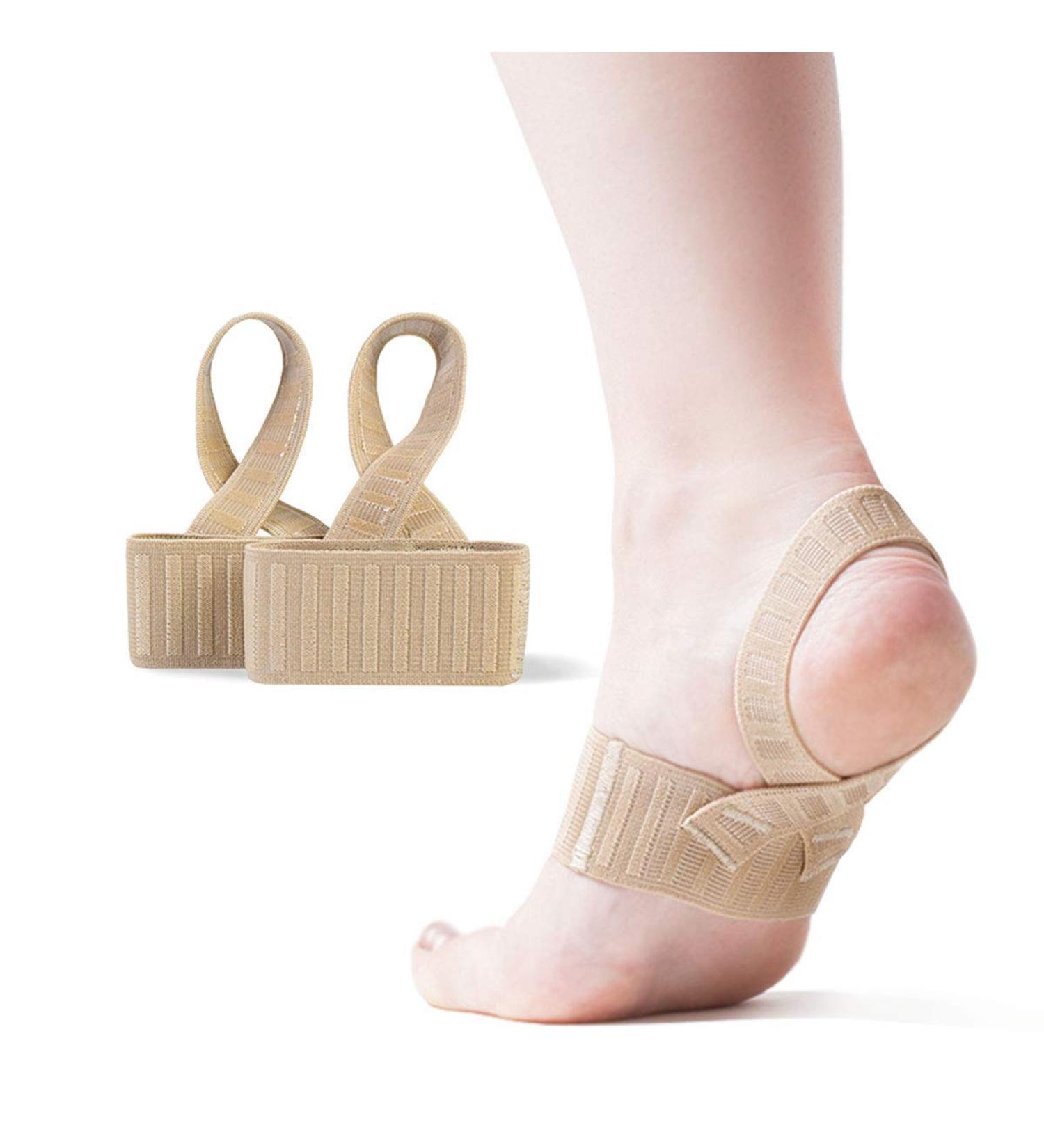 Tuli's X Brace Arch Support Compression - Large Size 1 Pair - Relief for Sever's Disease, Plantar Fasciitis, Heel Pain, Flat Feet, Fallen Arches & Over-Pronation - Beige - Buy Online on GoSupps.com