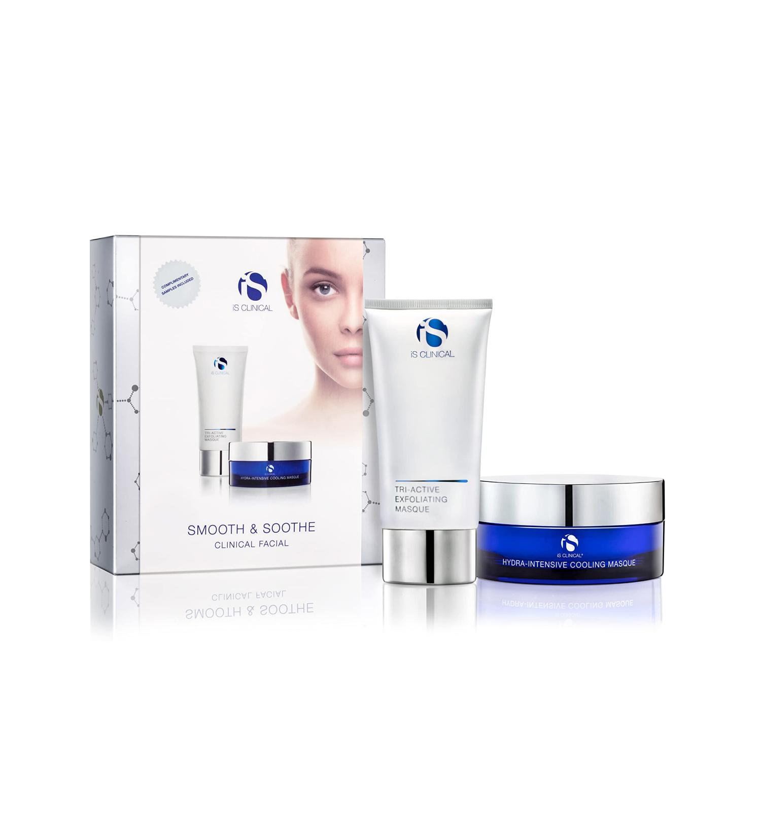 iS CLINICAL Smooth & Soothe Facial Collection Gift Set | Exfoliating & Hydrating Home Kit - International Shipping Available - Buy Online on GoSupps.com