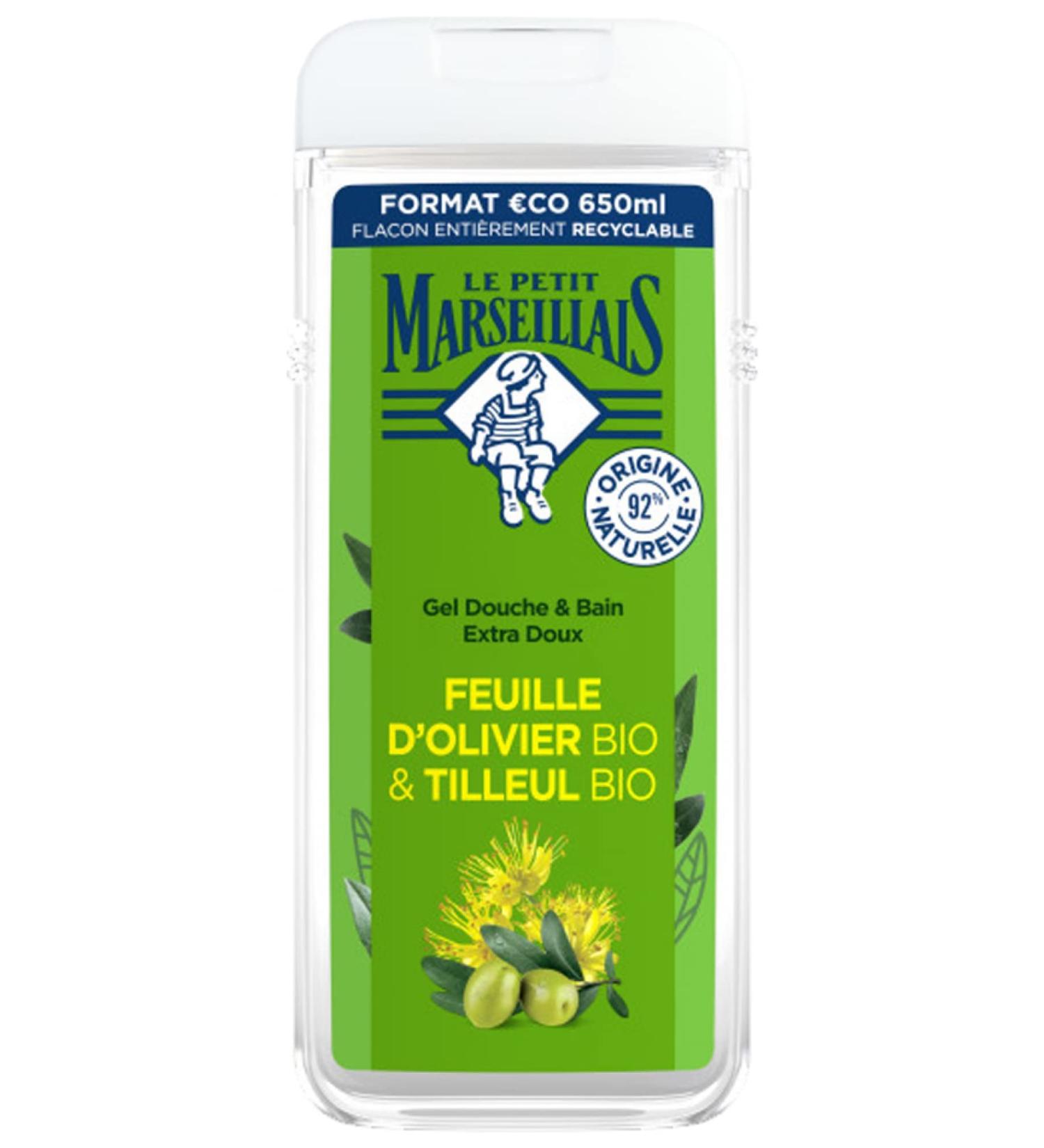 Le Petit Marseillais - Extra Soft Olive Leaf & Organic Linden Shower & Bath Gel 650ml