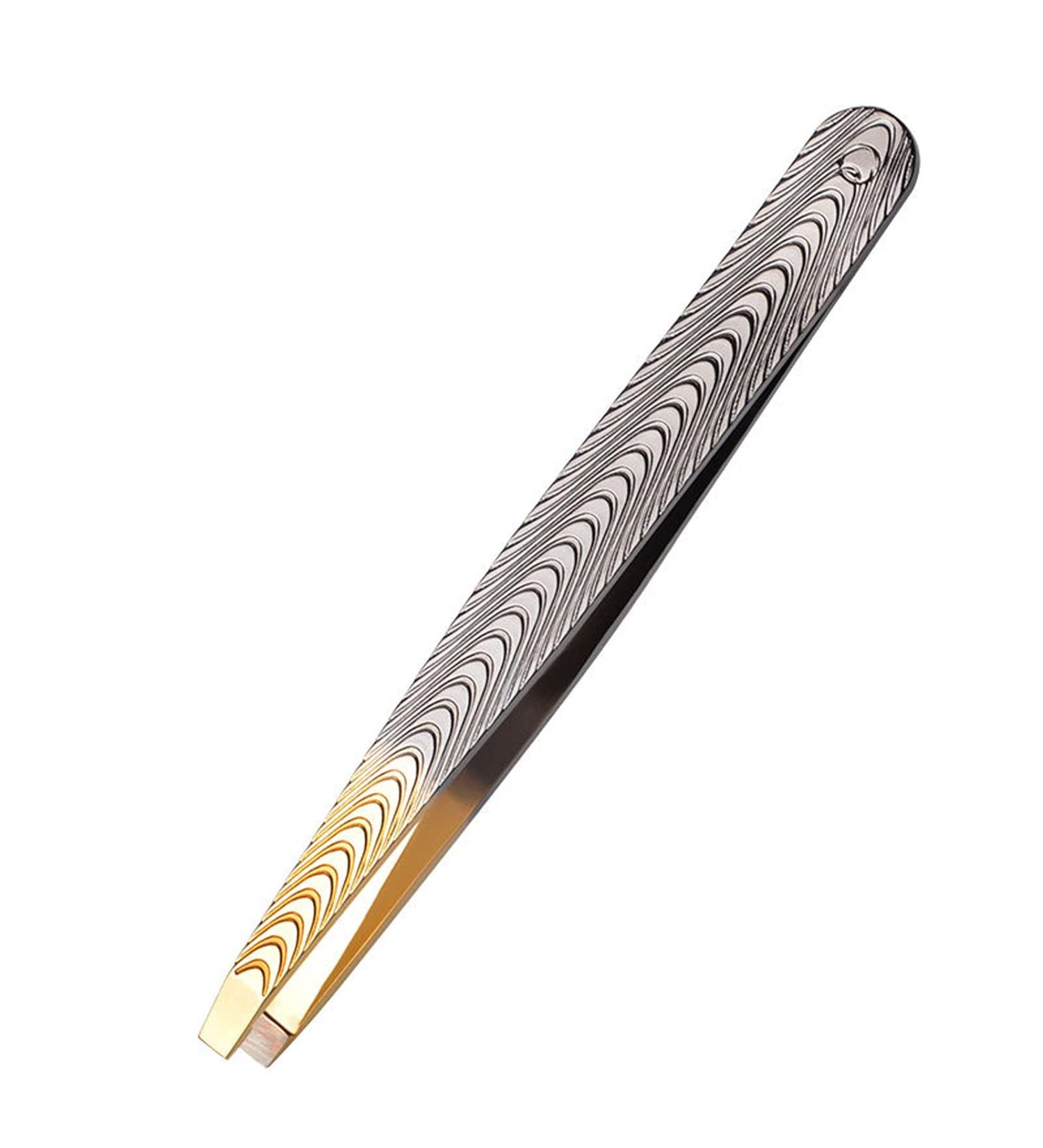 TAKUZA Eyebrow Tweezers - Stainless Steel Angled Jaws for Precision Plucking | Perfect for Eyebrows Beard & Facial Hair | Unisex Grooming Tool - Buy Online on GoSupps.com