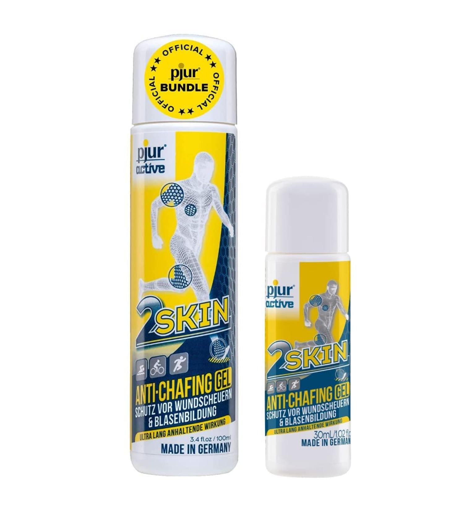 Buy Pjuractive 2skin Anti-Chafing Gel - Invisible Waterproof Skin Protection (100ml + 30ml) - Bladder Plaster & Wound Shield Advantage Pack - Shop Internationally - Buy Online on GoSupps.com