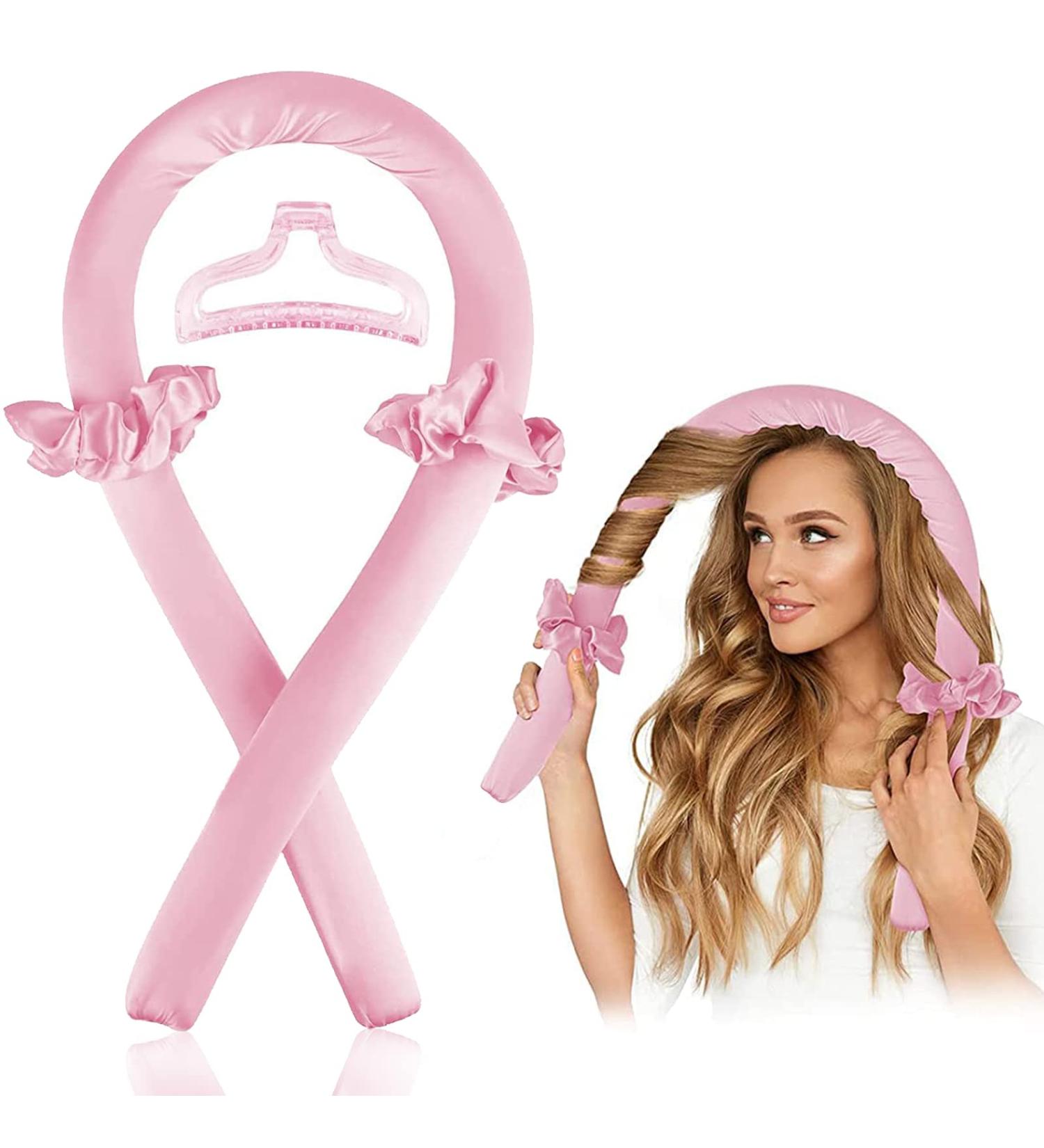 Silk Heatless Curling Rod Headband - 4 Piece Set Pink - Buy Online on GoSupps.com