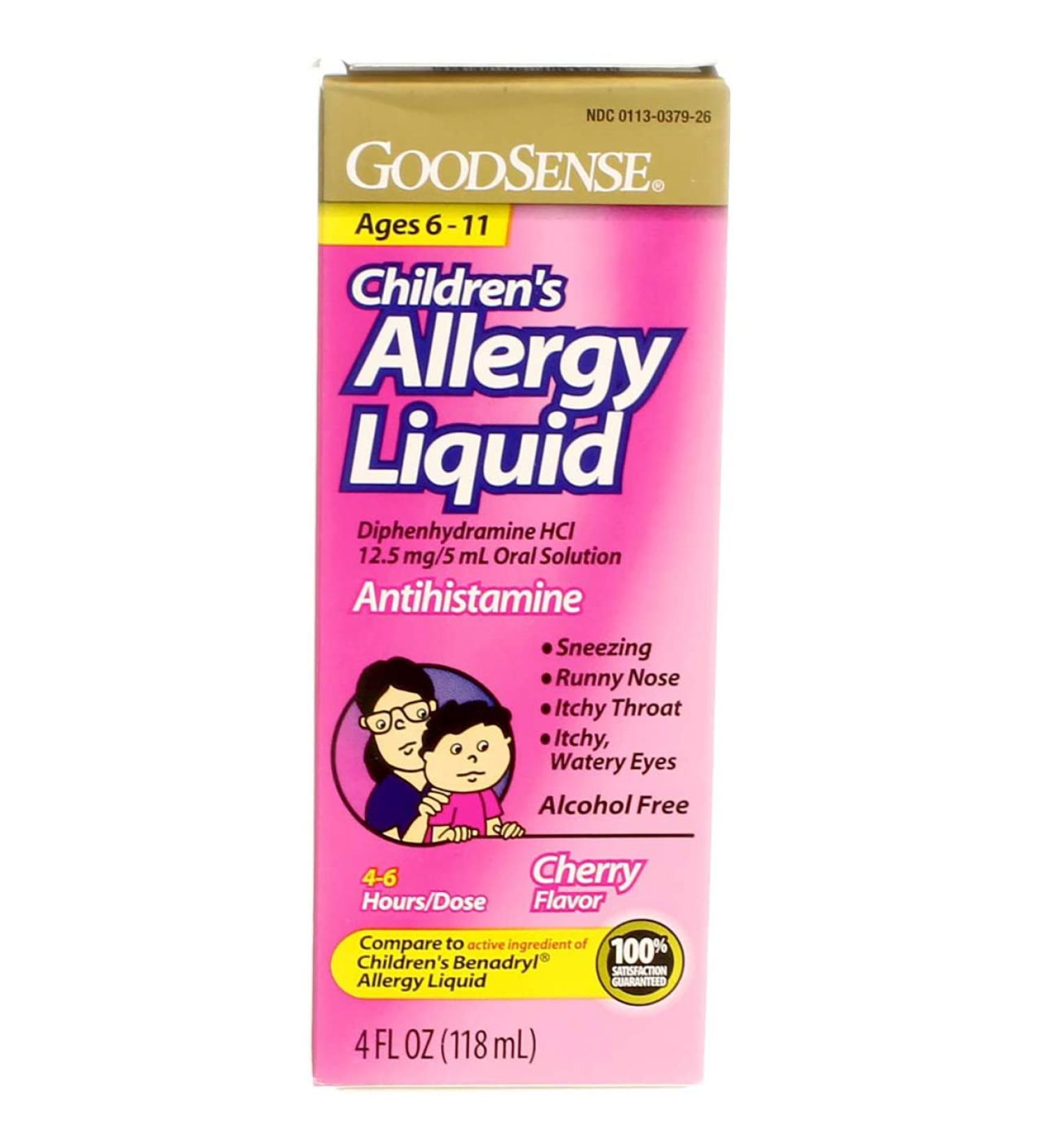 Good Sense Children's Allergy Relief Liquid Cherry - 4 fl oz | Natural Relief for Kids - Buy Online on GoSupps.com