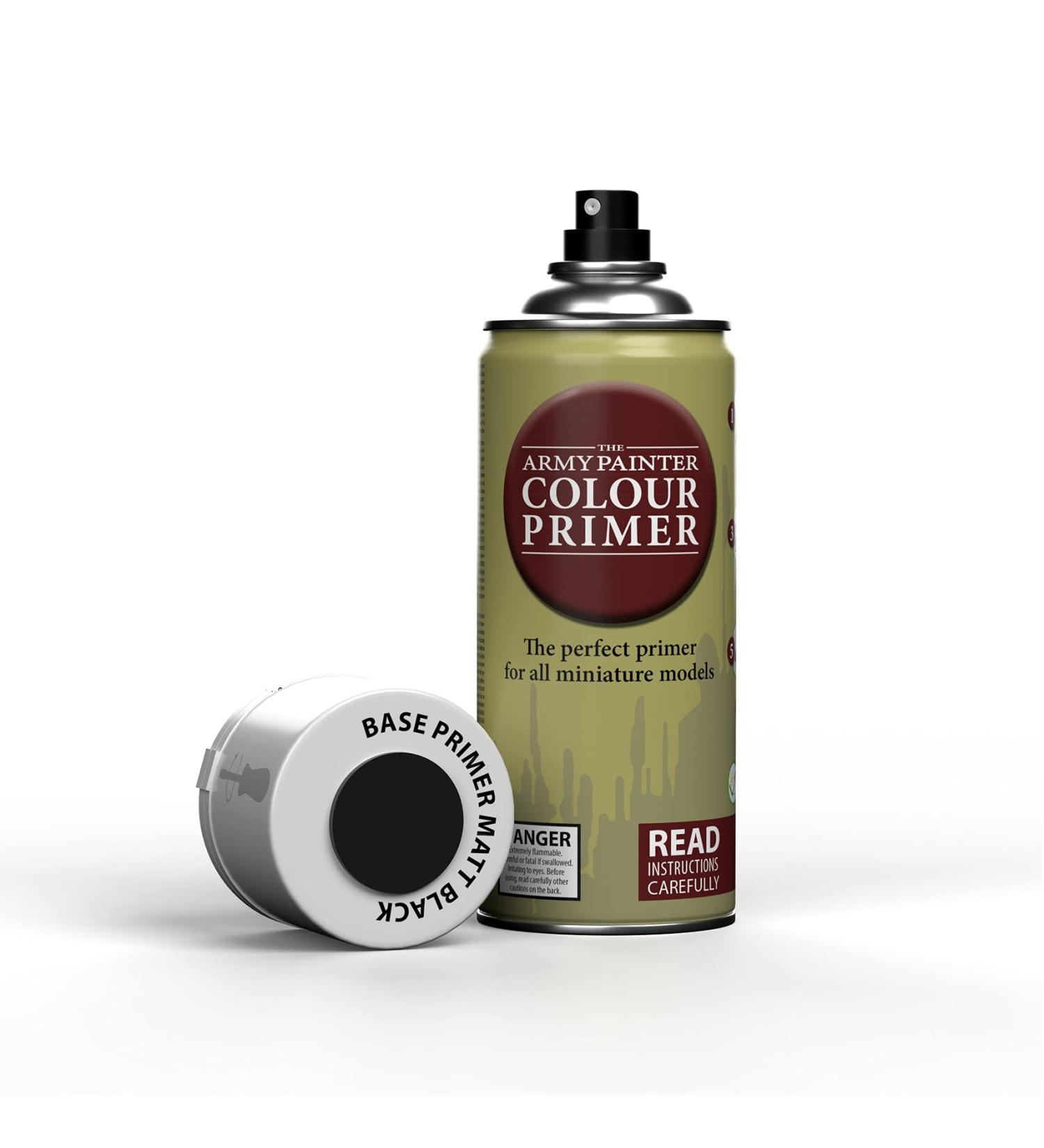 The Army Painter Color Primer Spray Paint  Matt Black  400ml  13.5oz - Acrylic Spray Undercoat for Miniature Painting - Spray Primer for Plastic Miniatures - Buy Online on GoSupps.com