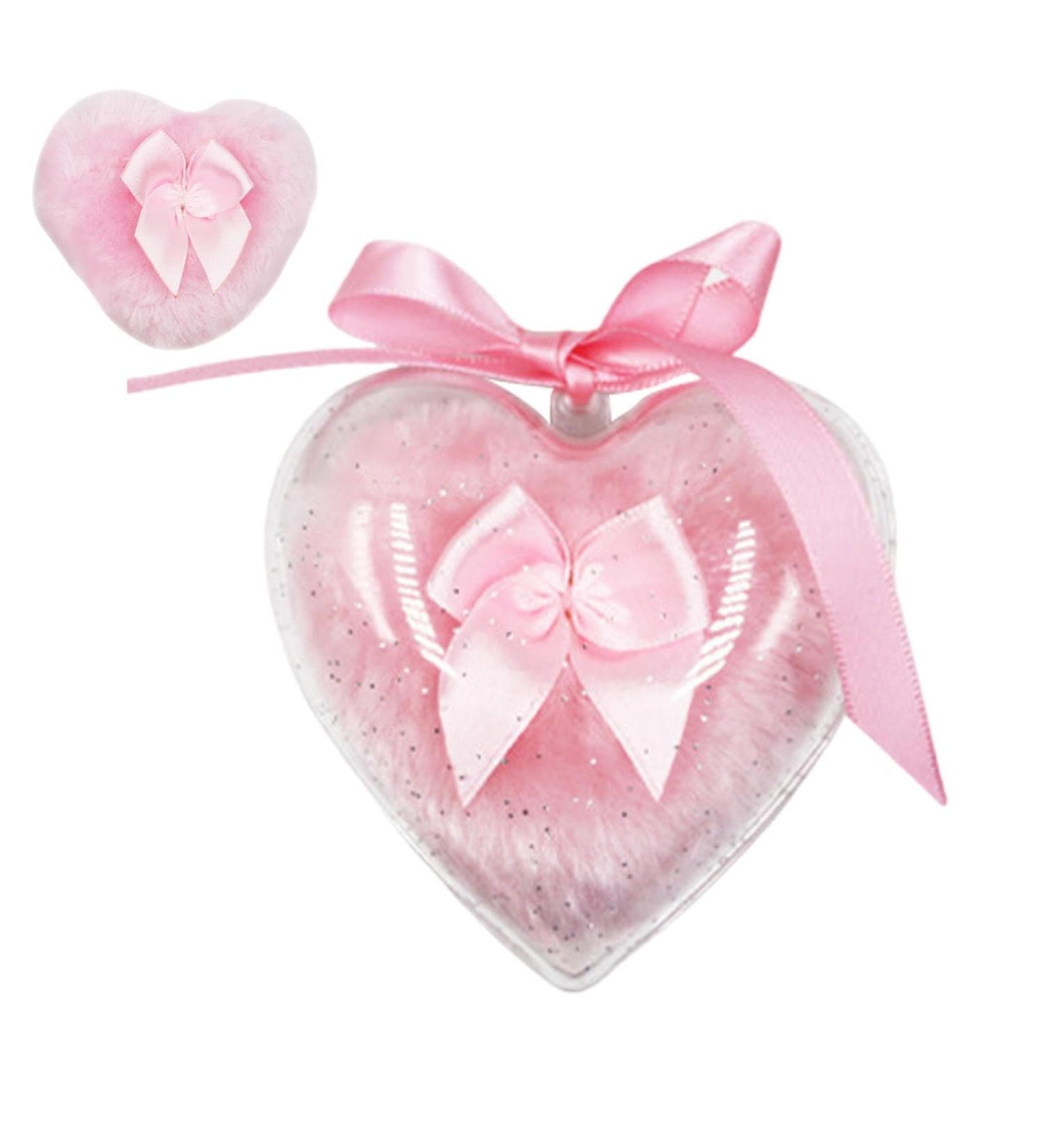Body Powder Puff Bowknot Heart Powder Puff | Baby Body Powder Puff Long-haired Powder Puff Soft Face Powder Puff for Baby Pink - Buy Online on GoSupps.com