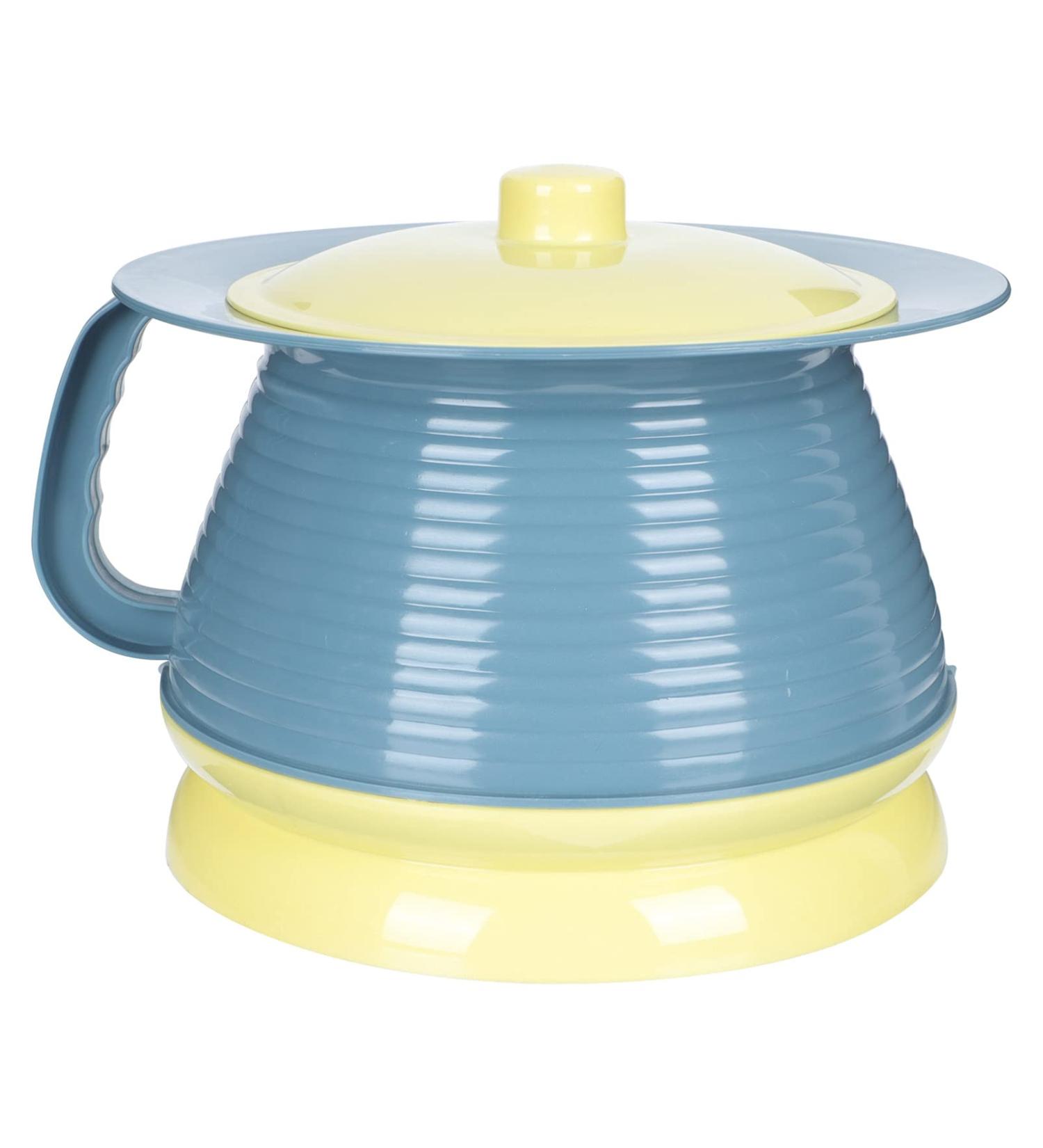 Chamber Pot Potty Urinals with Lid Portable Elderly Bedpan Toilet Urine Bucket for Disabled Women Men Patient Indoor Outdoor Home Travel Assorted Color - Buy Online on GoSupps.com