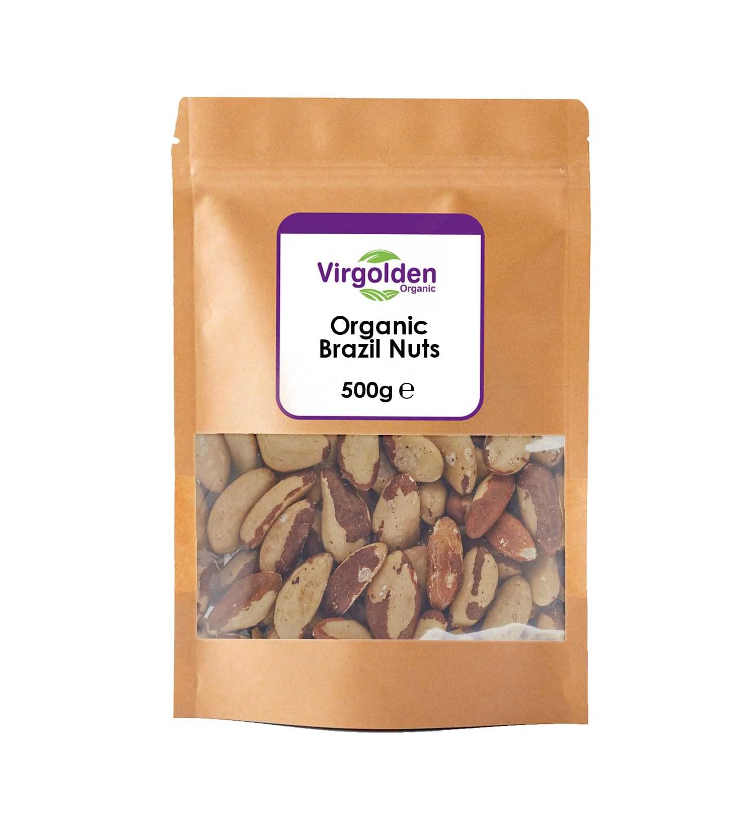 Organic Brazil Nuts 500g by Virgolden Organic - Buy Online on GoSupps.com