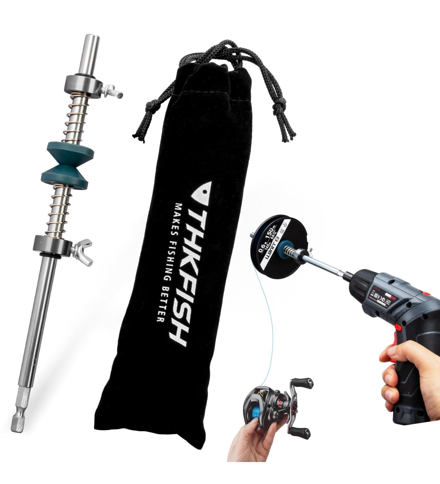 THKFISH Line Spooler with Clamp | Hand Reel Fishing Line Spooling System & Accessories | Easy C-Line Remover for Anglers - Buy Online on GoSupps.com