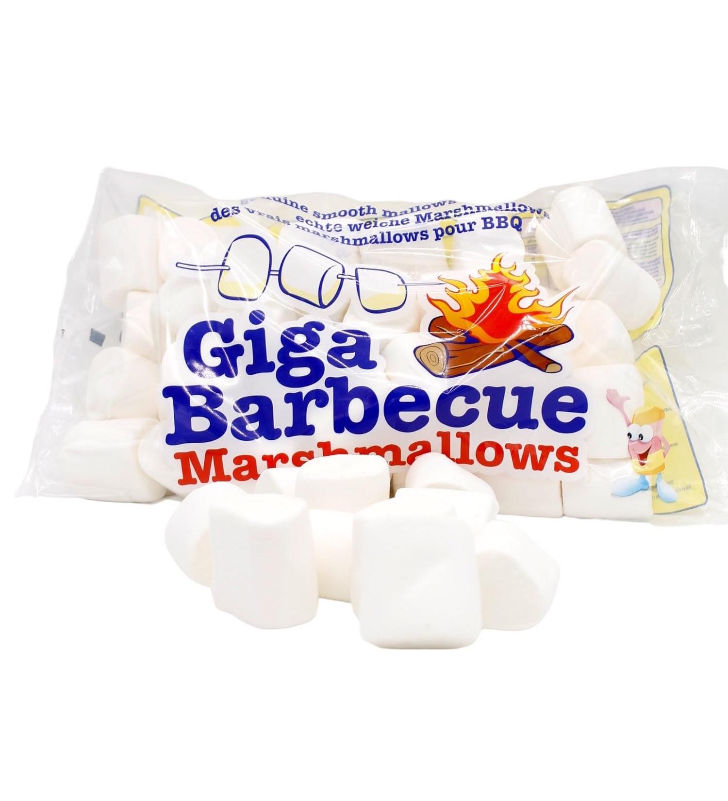 Giga Barbecue Giant Marshmallows Extra Soft 750g - Perfect for Roasting & S'mores | International Shipping Available - Buy Online on GoSupps.com