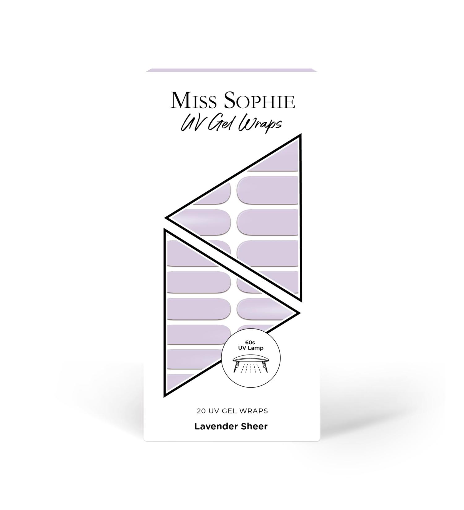 Original Miss Sophie UV Gel Nail Foils - Glazed Elegance Lavender Stripes for Finger & Toenails - Buy Online on GoSupps.com