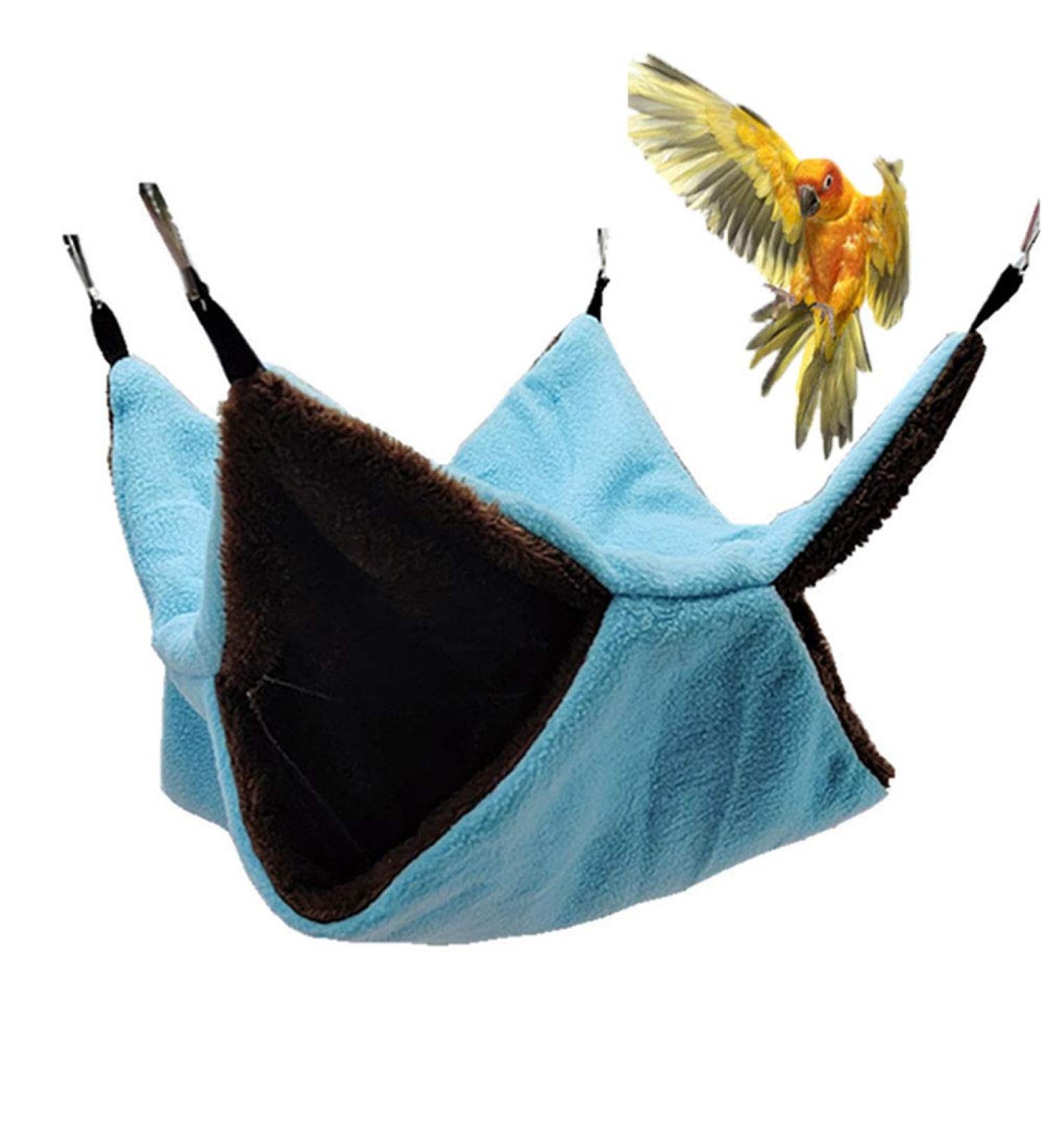 Double Layer Bird Nest Hanging Hammock Bed Toy for Various Small Pets - Blue - Buy Online on GoSupps.com