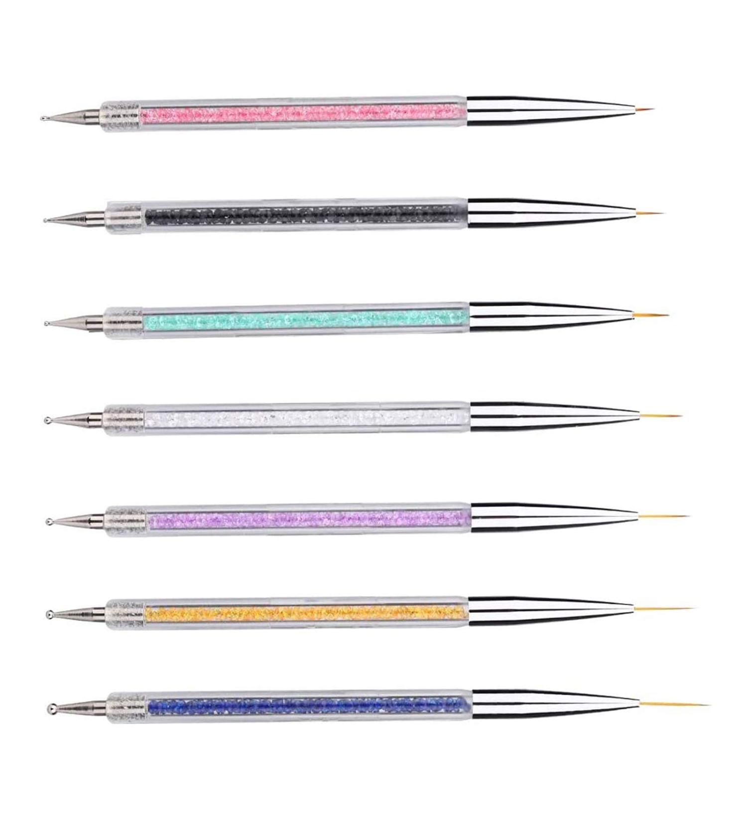 7pcs Double Ended Nail Art Pens - Dotting & Liner Brushes for Creative Nail Design - International Shipping - Buy Online on GoSupps.com