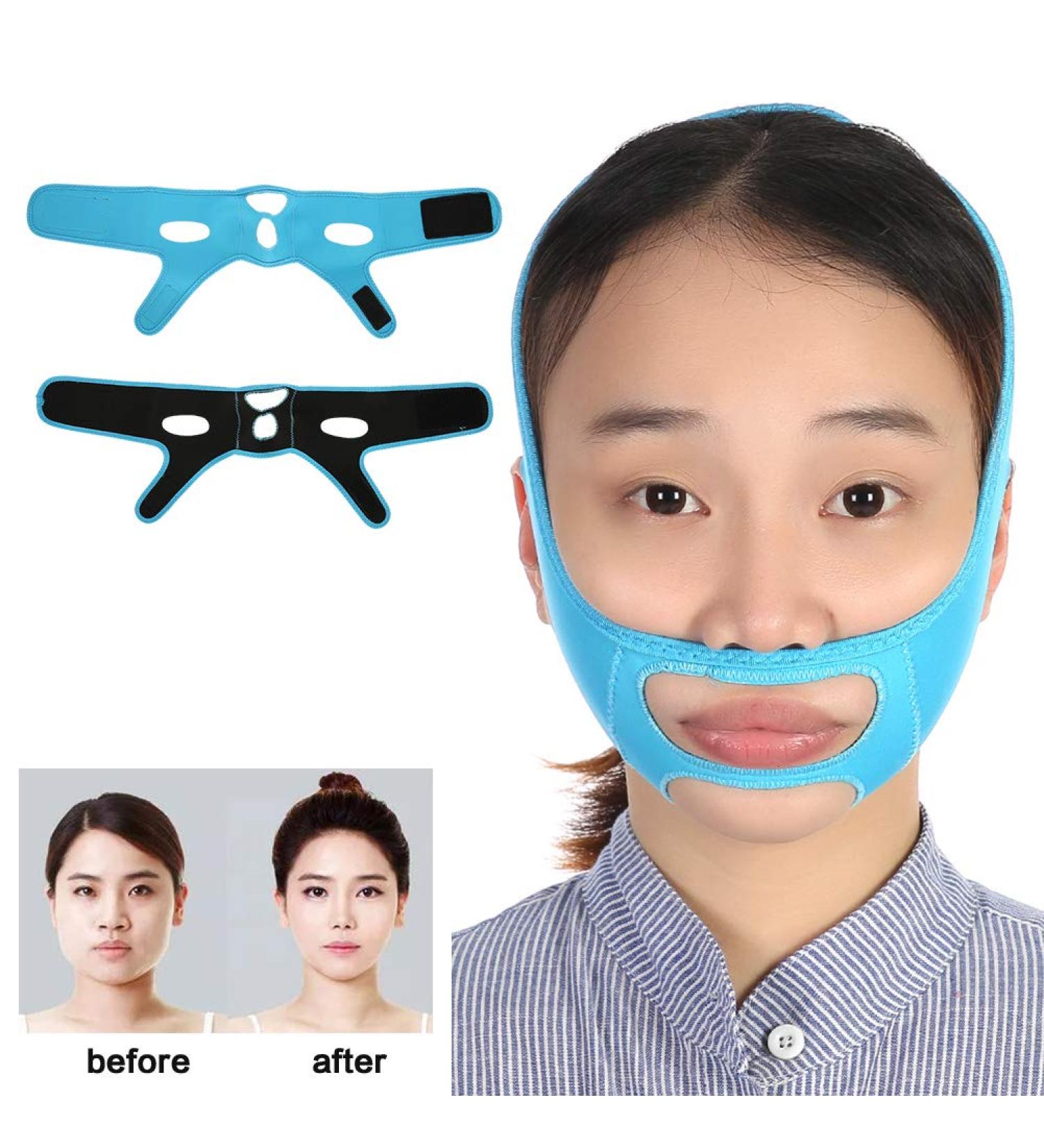 Face Lifting Belt & V Facial Mask - Anti-Wrinkle Chin Lift for Men & Women | Slimming V-Line Kinnbacke Lift Up Band - Buy Online on GoSupps.com