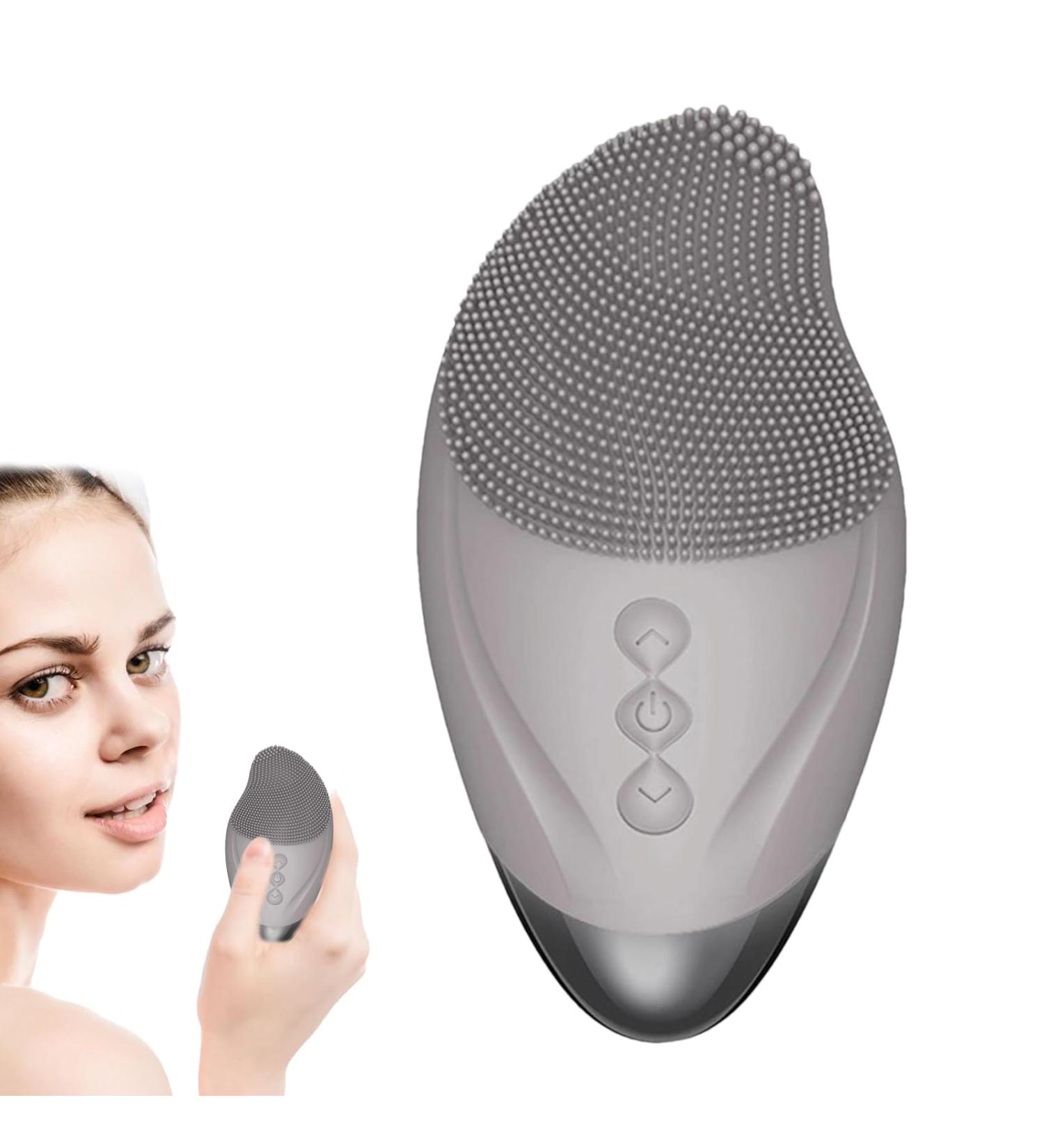 Fulenyi Facial Cleansing Brush Face Scrubber Soft Silicone Face Scrubber | Rechargeable Vibrating Waterproof Skin Care Tool for Deep Cleansing Firming Exfoliation and Enhanced Gray (English) - Buy Online on GoSupps.com