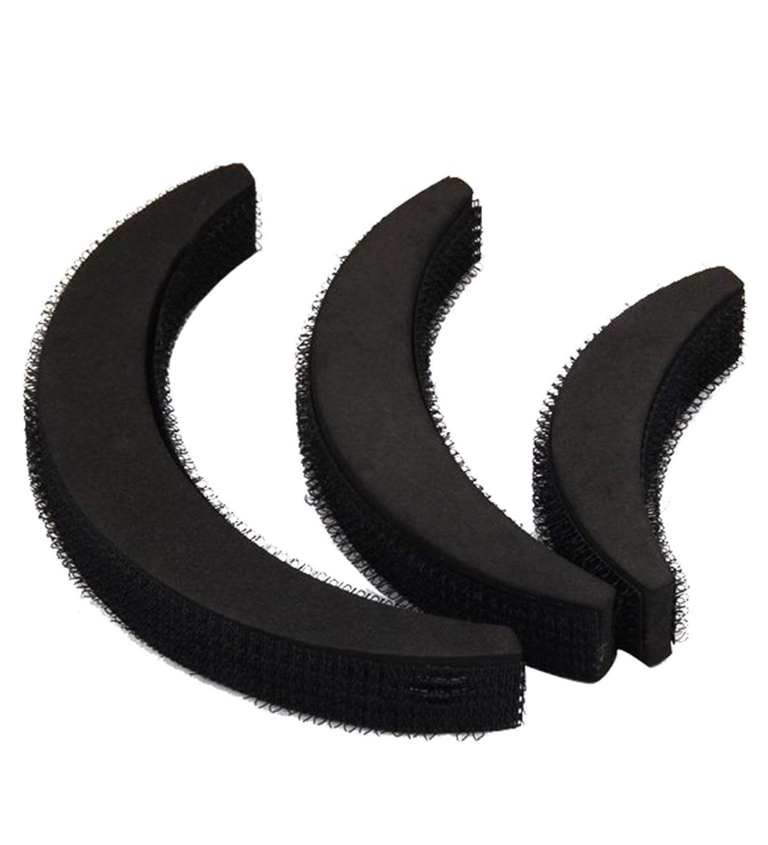 Aeromdale DIY Hair Bumpit Volume Beehive Hair Pad Set - 3 Pieces Black | Elevate Your Hairstyle | International Shipping Available - Buy Online on GoSupps.com