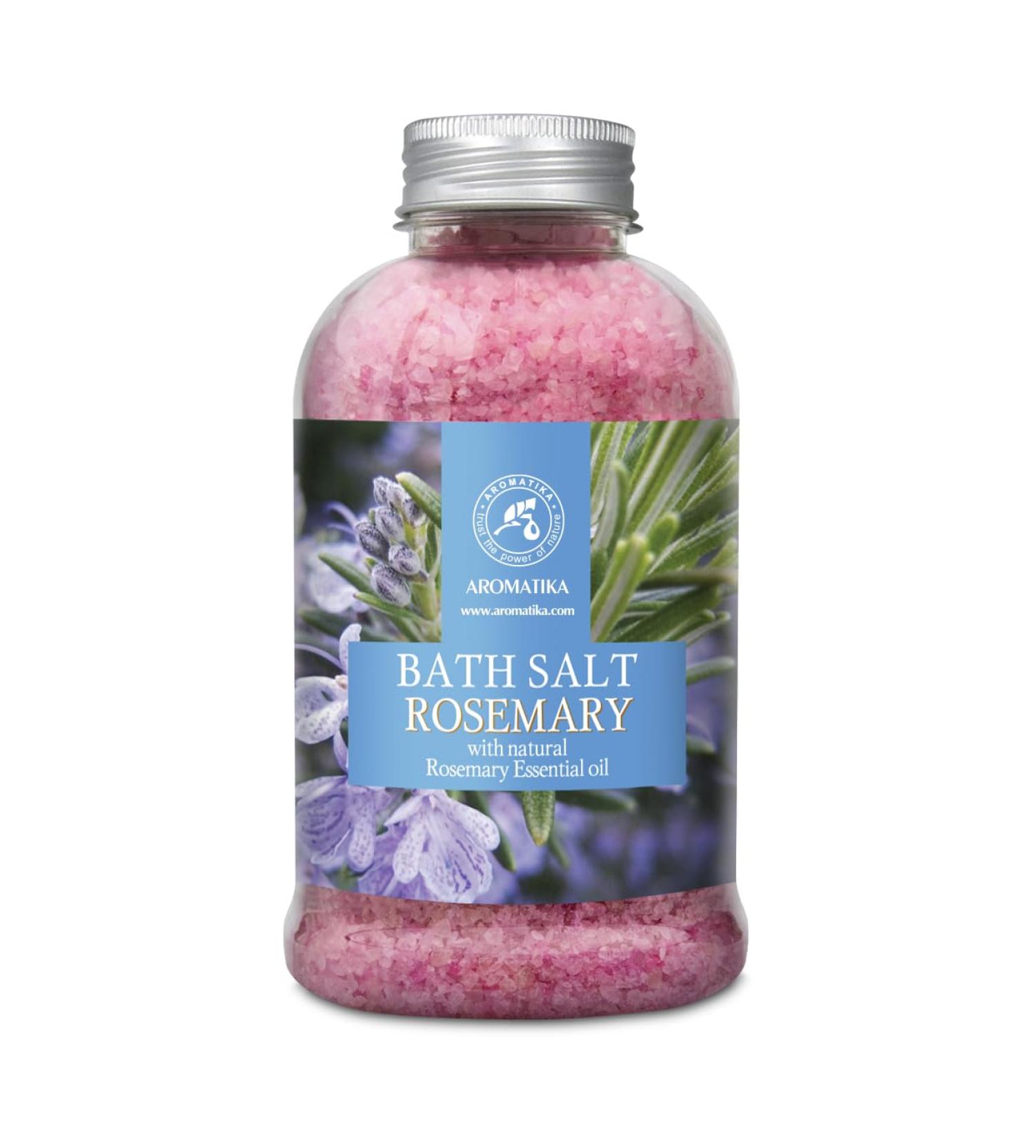 Buy Rosemary Salt 600g - Natural Sea Salt with Essential Rosemary Oil for Bathing Relaxation and Aromatherapy - International Shipping Available - Buy Online on GoSupps.com