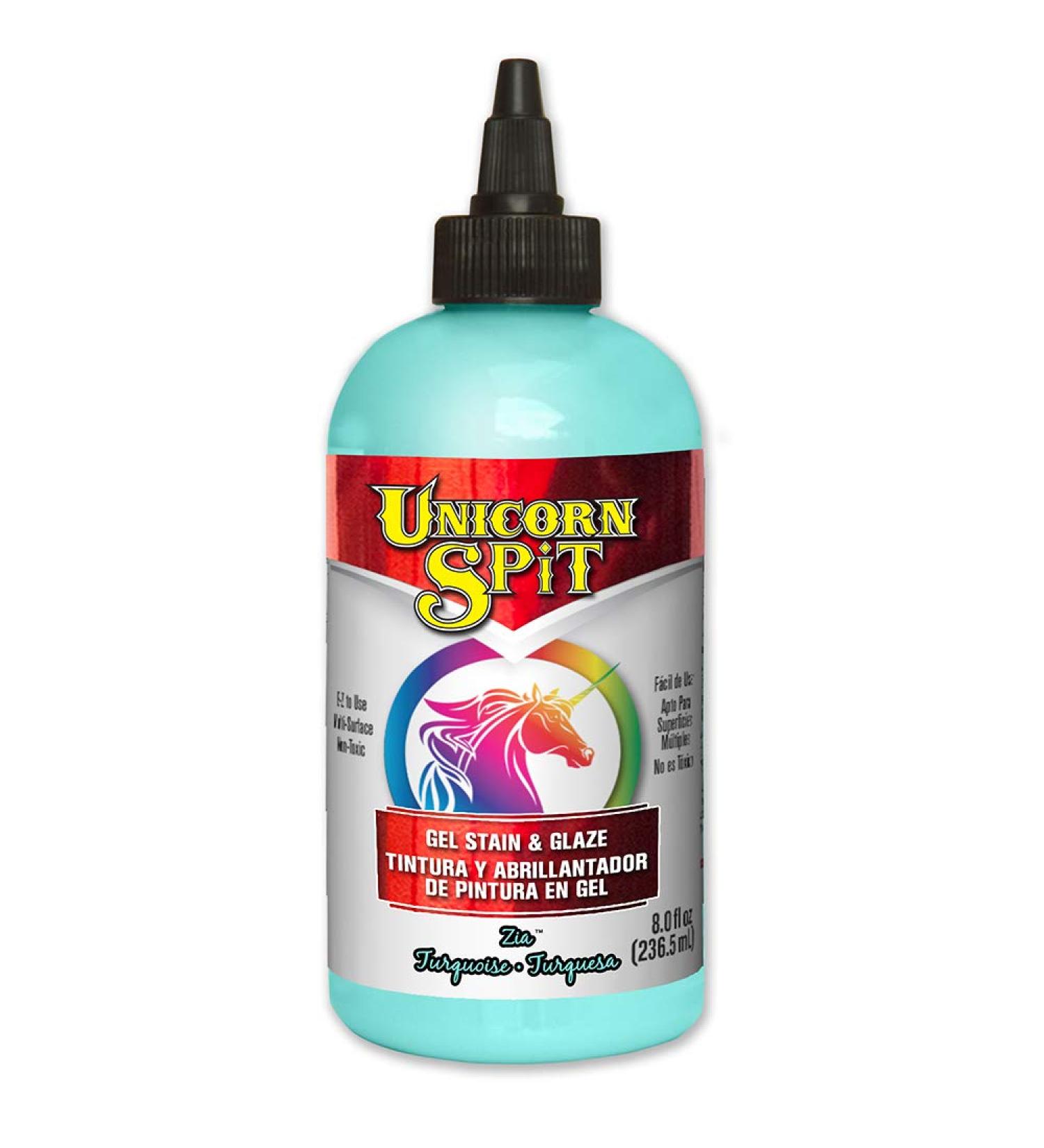 Unicorn SPiT Gel Stain and Glaze Zia Teal 8.0 FL OZ Bottle - Pack of 1 - Buy Online on GoSupps.com