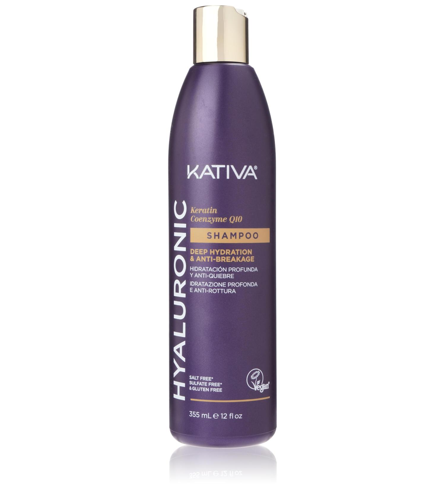  KATIVA Kativa Hyaluronic Deep Moisturizing Anti-Breakage Shampoo 355ml - Buy Online on GoSupps.com