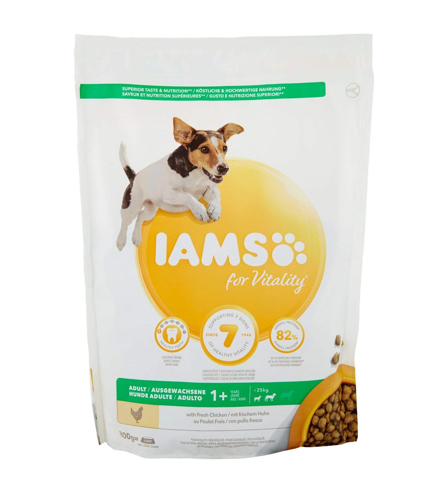 IAMS for Vitality Adult Small&Medium Chicken for Mini and Medium Breed Adult Dogs - 800 g - Buy Online on GoSupps.com