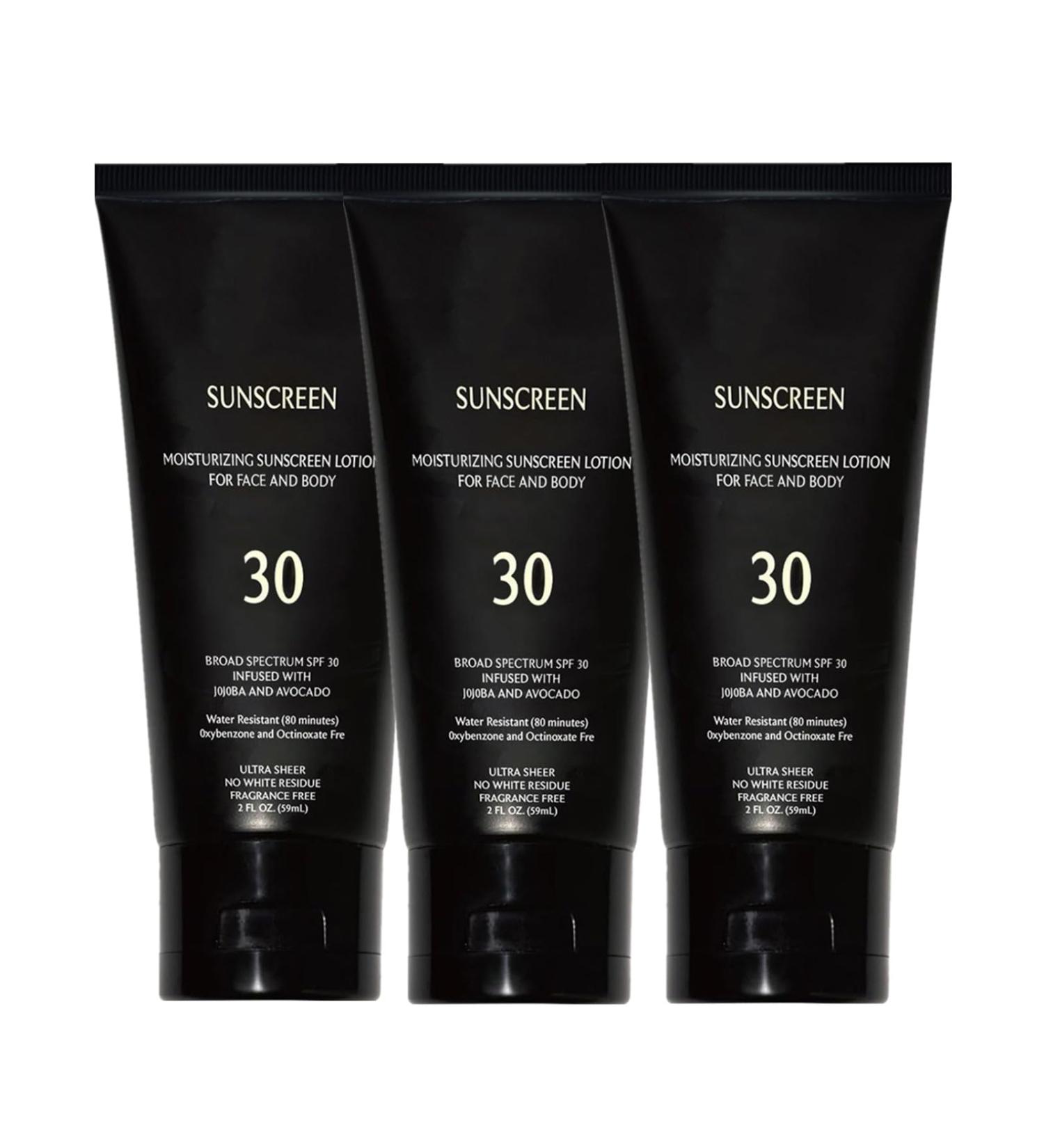 Moisturizing Sunscreen Protective Lotion Spf 30 Sun Protection for Normal Skin Moisturizing and Water-Resistant Sunscreen Water-Resistant - Smooth & Even Complexion 59ml (3PCS) - Buy Online on GoSupps.com