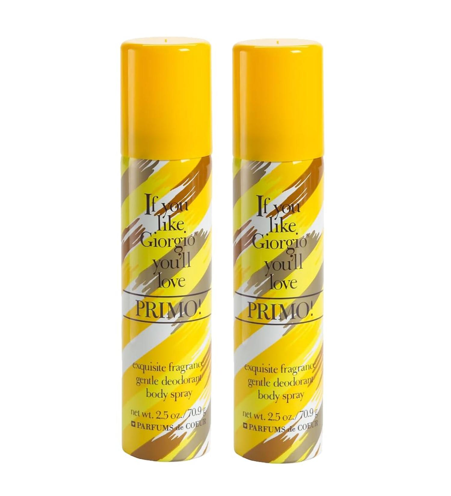 Designer Imposters Primo By PARFUMS DE COEUR 2.5 oz Deodorant Body Spray FOR WOMEN (2)