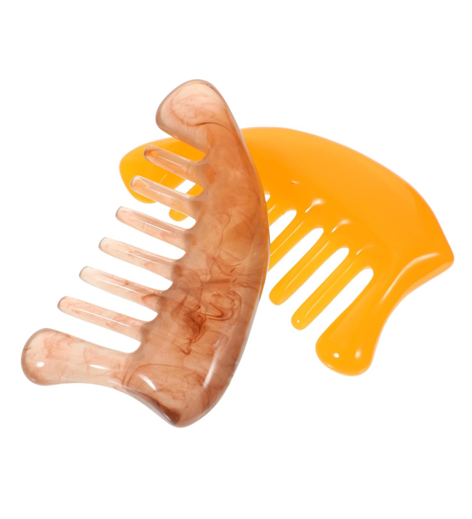 Fomiyes 2-in-1 Jade Massage Comb & Scraping Tool - Neck & Hair Brush for Ultimate Relaxation - Buy Online on GoSupps.com