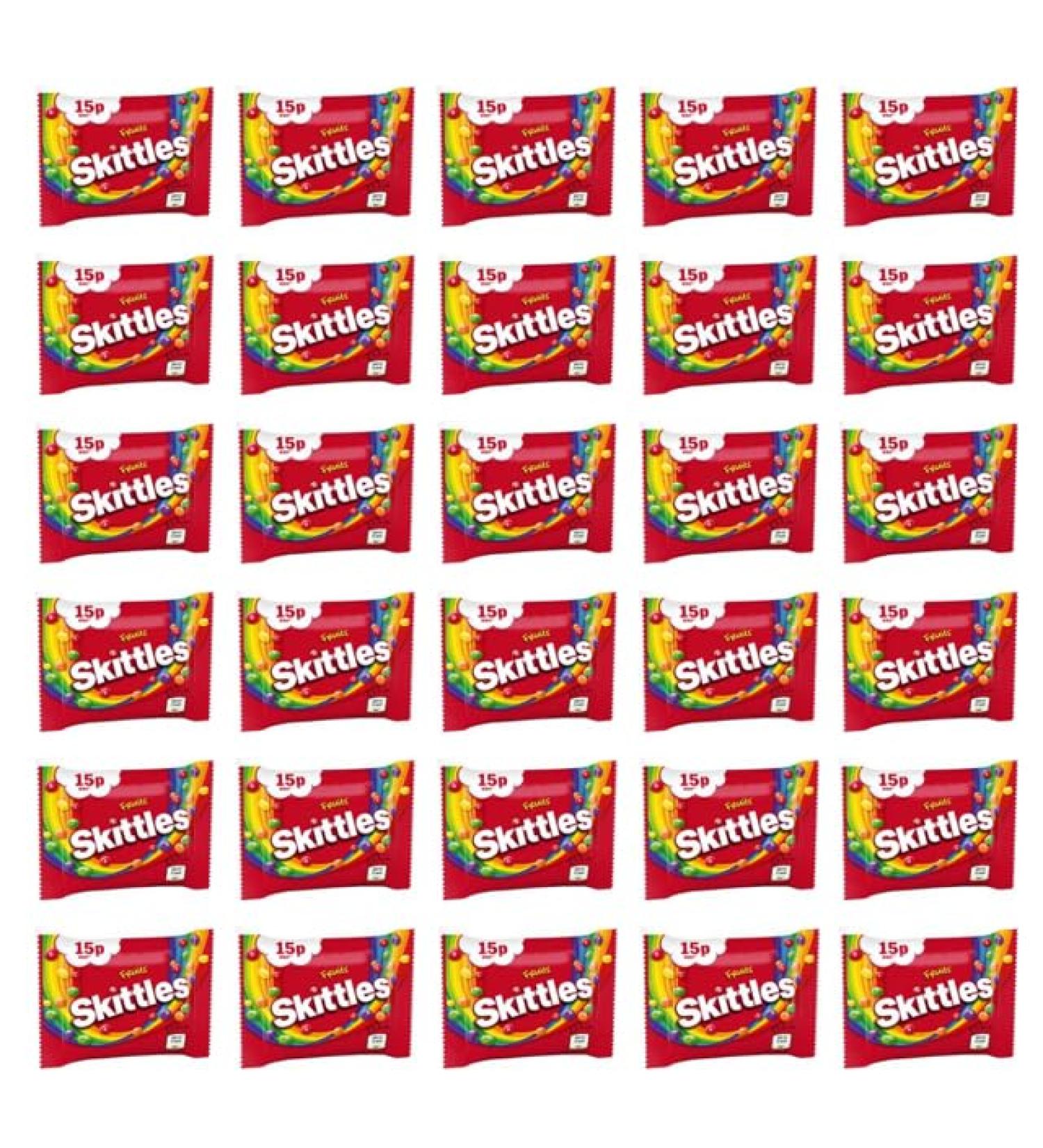 Skittles Fruits Sweets Fun Size Bags Party Bag Filler Multipack 30 x 18g Bulk Pack - Buy Online on GoSupps.com