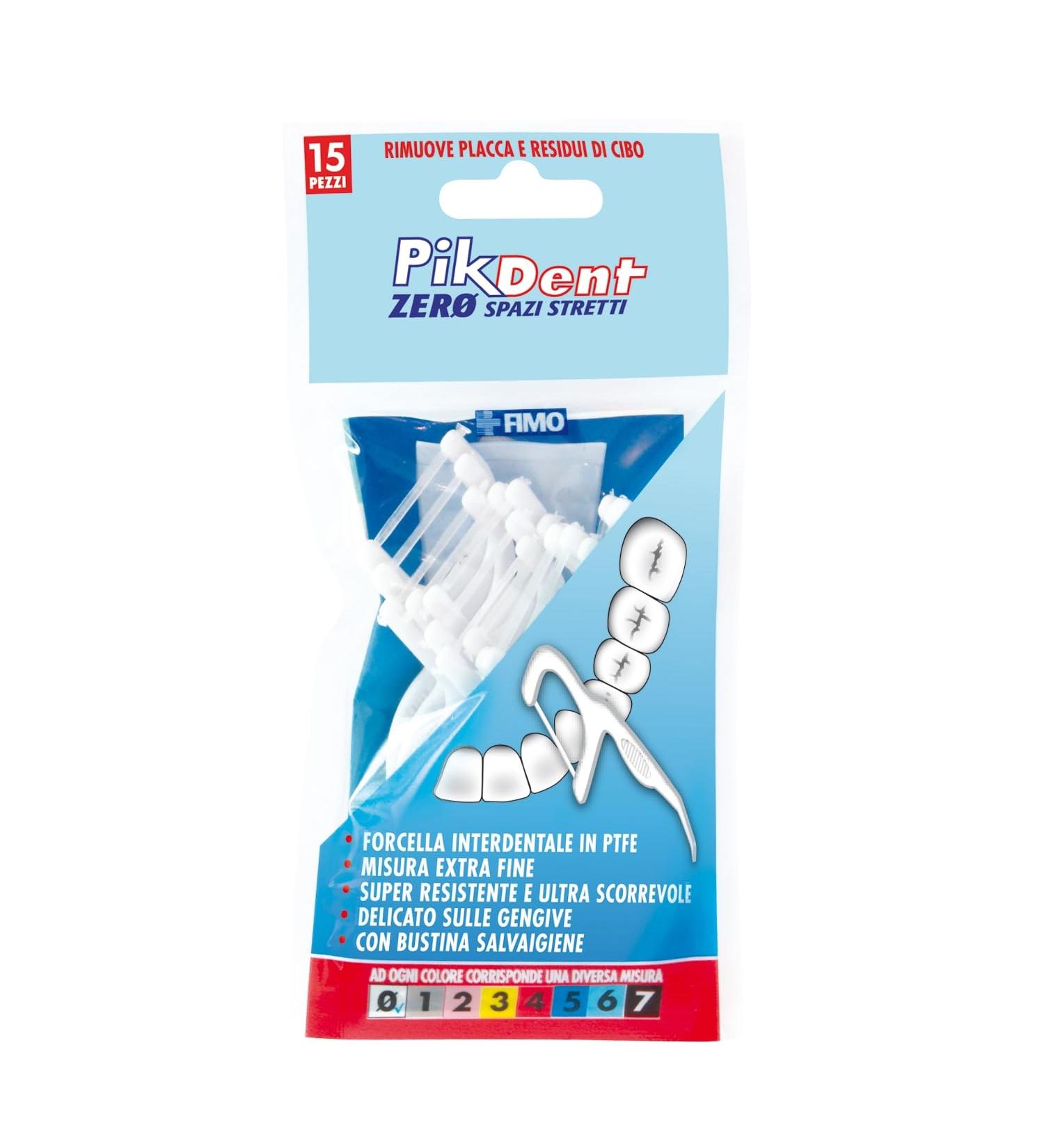 Pikdent-Zero Interdental Forks | Narrow Room Cleaning with PTFE Band | 15 Individual Bags | Effective as Dental Floss - Buy Online on GoSupps.com
