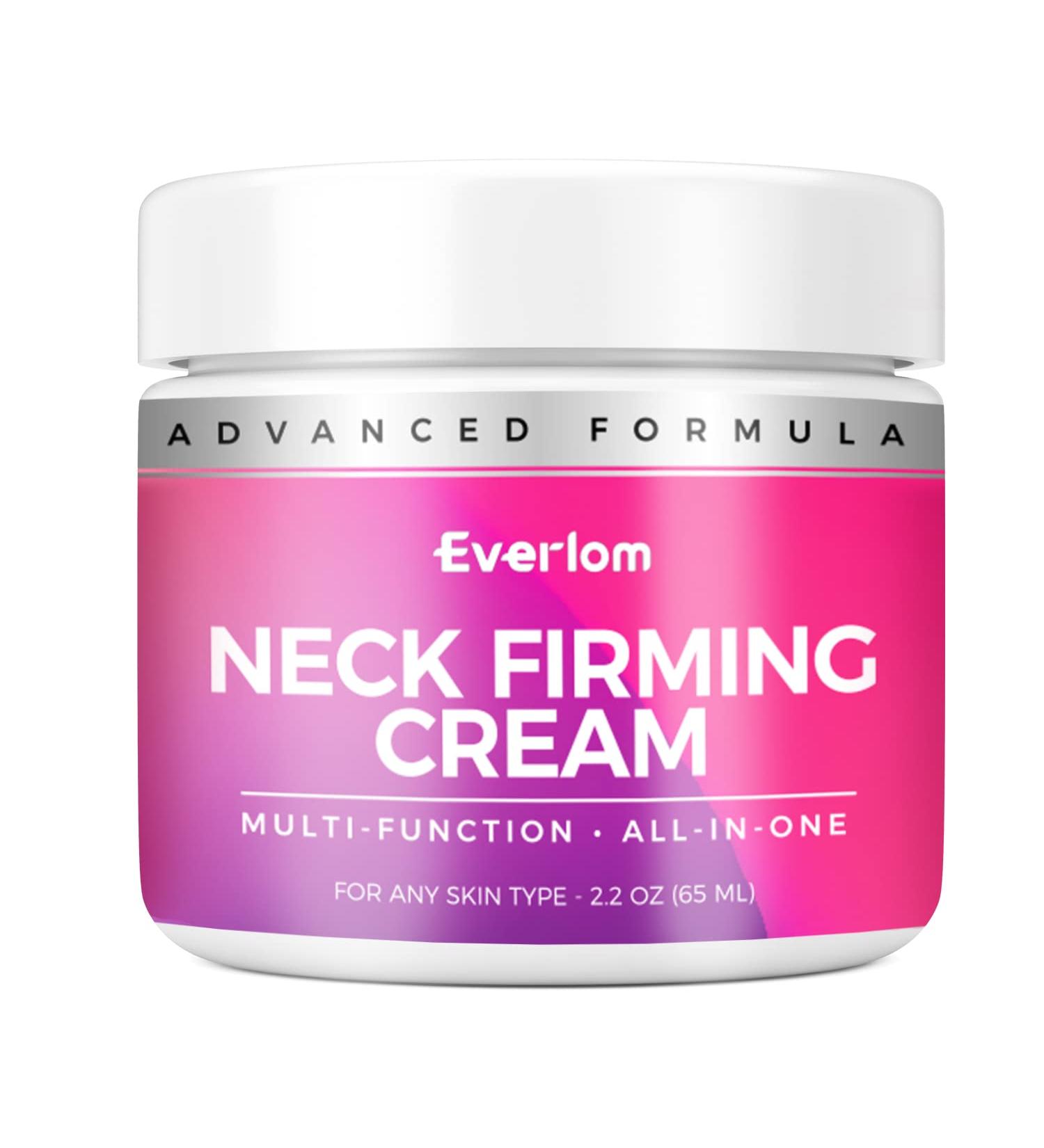 Everlom Neck Firming Cream - Advanced 65 ML Formula for Tightening & Lifting Loose Skin on Neck, Jawline & Chest - Anti Aging Moisturizer for All Skin Types - Buy Online on GoSupps.com