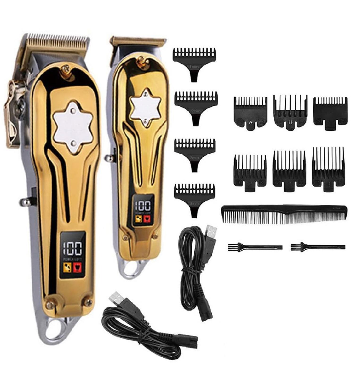 Professional Hair Clippers for Men | Full Metal Combo Kit - Rechargeable Electric Hair Trimmer & Beard Clipper - Buy Online on GoSupps.com
