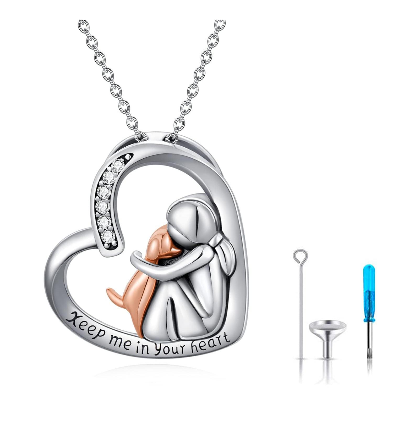 Chenghong 925 Sterling Silver Dog Chain Necklace with Crystals - Perfect Gift for Dog Lovers - Buy Online on GoSupps.com