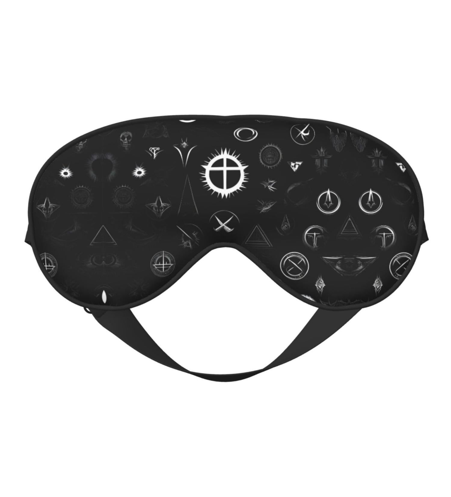 Black and White Universe Eye Mask - Soft Elastic & Adjustable Sleeping Mask for Men & Women - Ultimate Nighttime Comfort - Buy Online on GoSupps.com