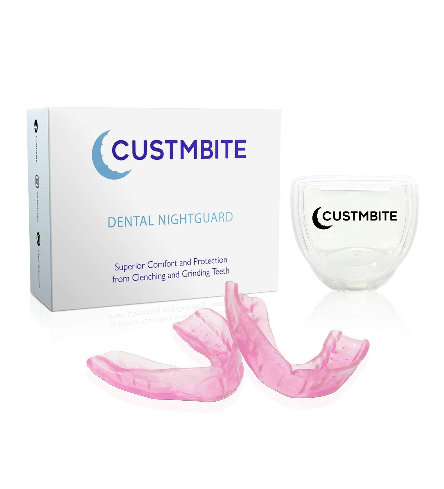 CustMbite Pink Night Guard (2 Pack) - Made in USA - Teeth Grinding Nightguard - Buy Online on GoSupps.com