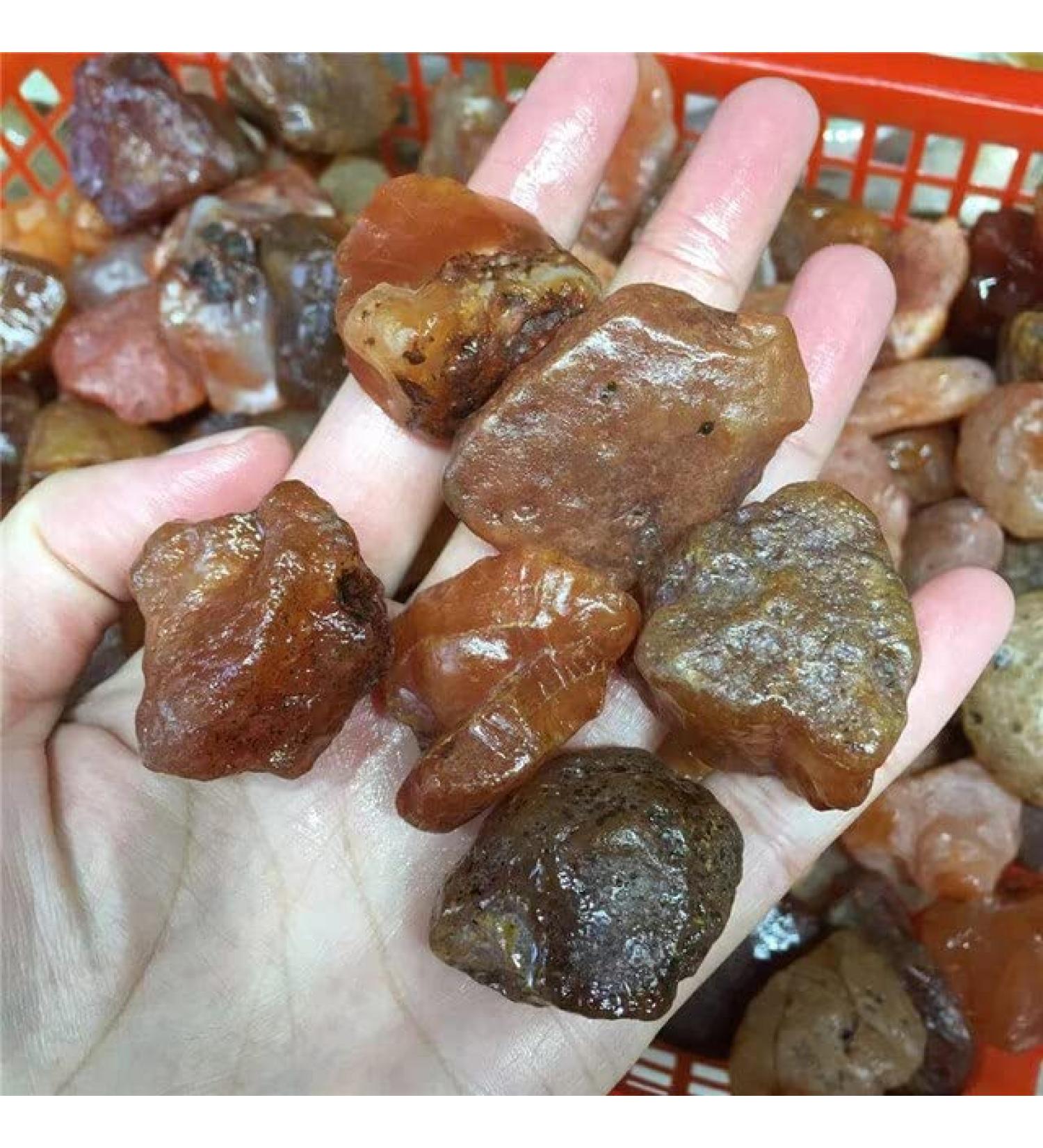 Natural Rough Carnelian Raw Stone Crystal Red Agate Reiki Gemstone Craft Decor - (Color: Random delivery Size: 15-30mm) Stone Mineral Specimen - Buy Online on GoSupps.com