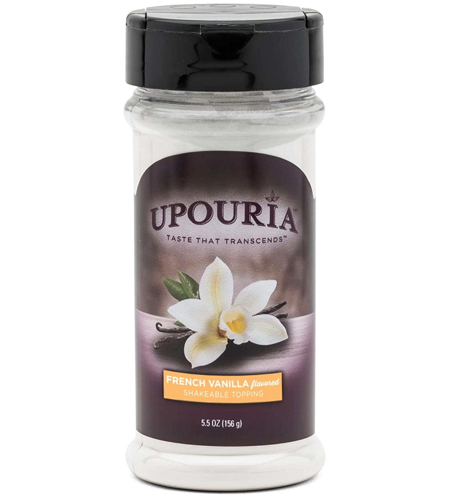 Upouria French Vanilla Shakeable Topping - 5.5 oz Jar | Delicious Dessert Enhancement - Buy Online on GoSupps.com